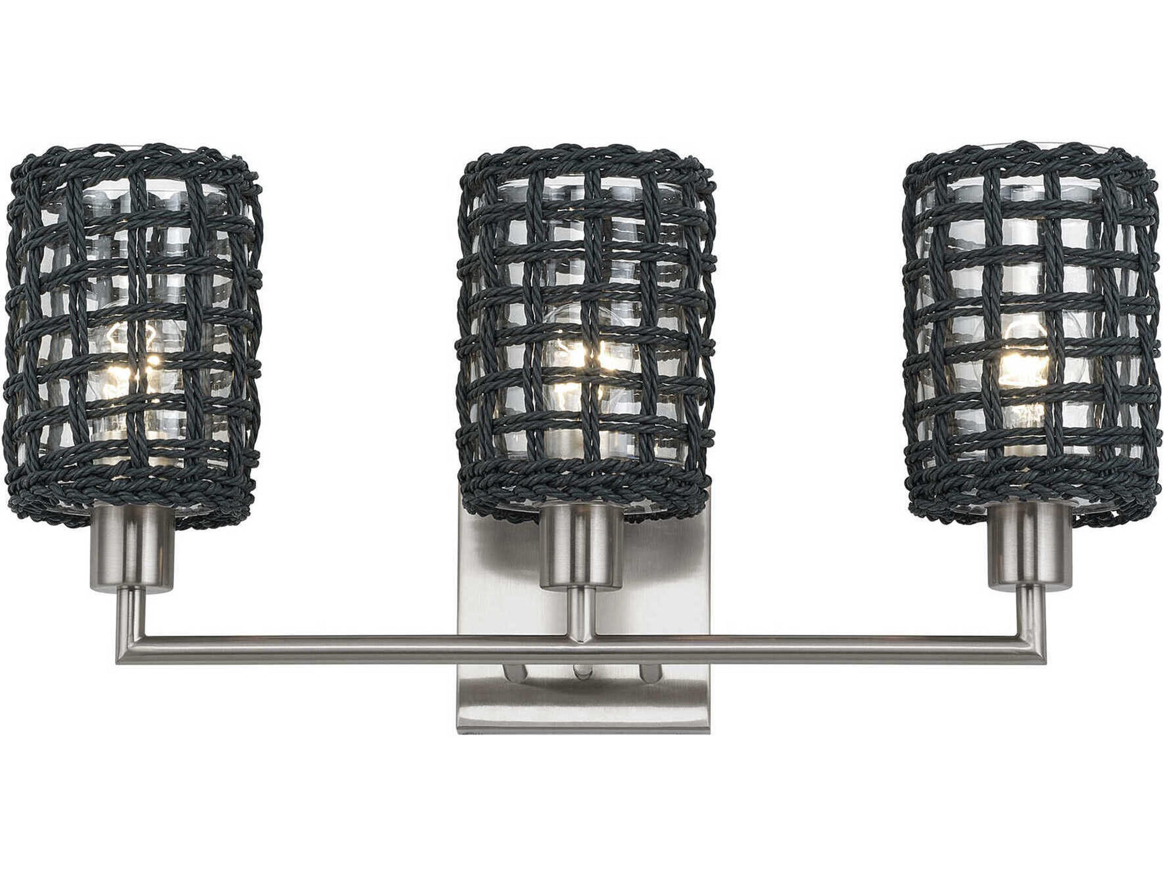 Livex Lighting Twinewell 3-Light Brushed Nickel Vanity Light