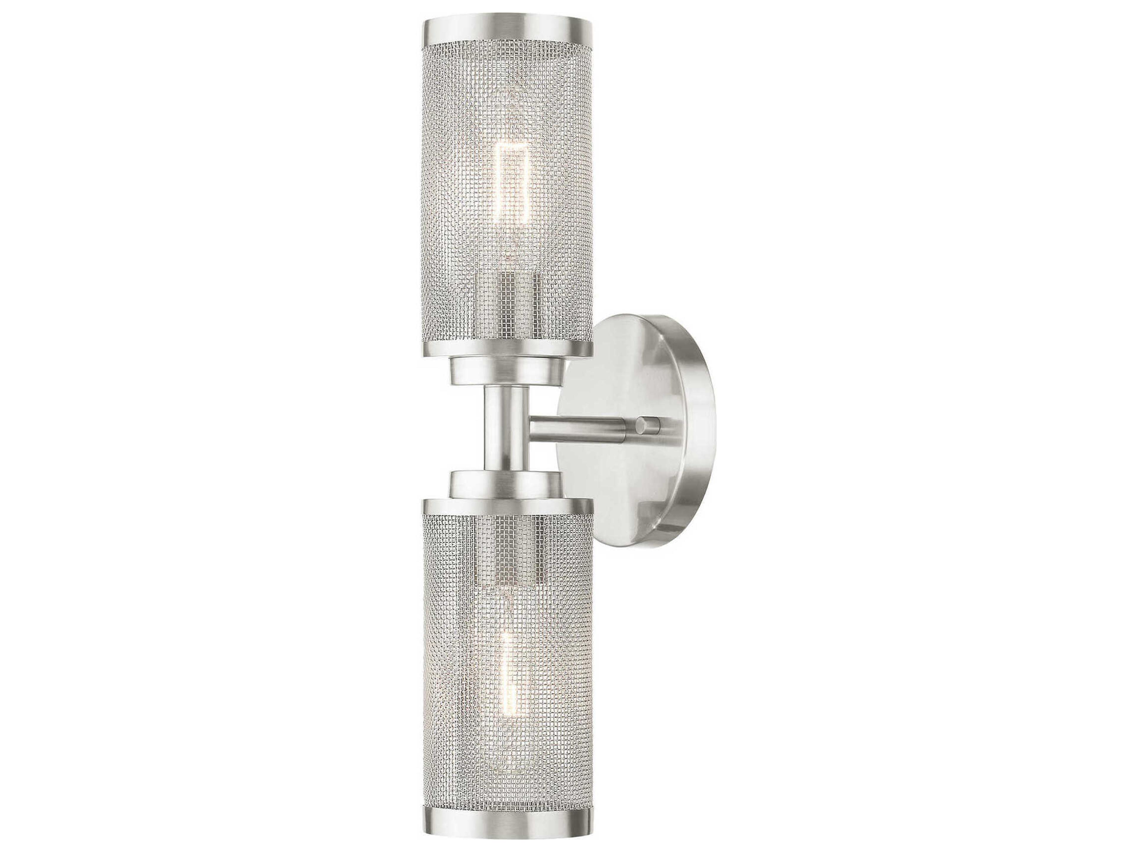 Industro 2-Light Brushed Nickel Wall Sconce