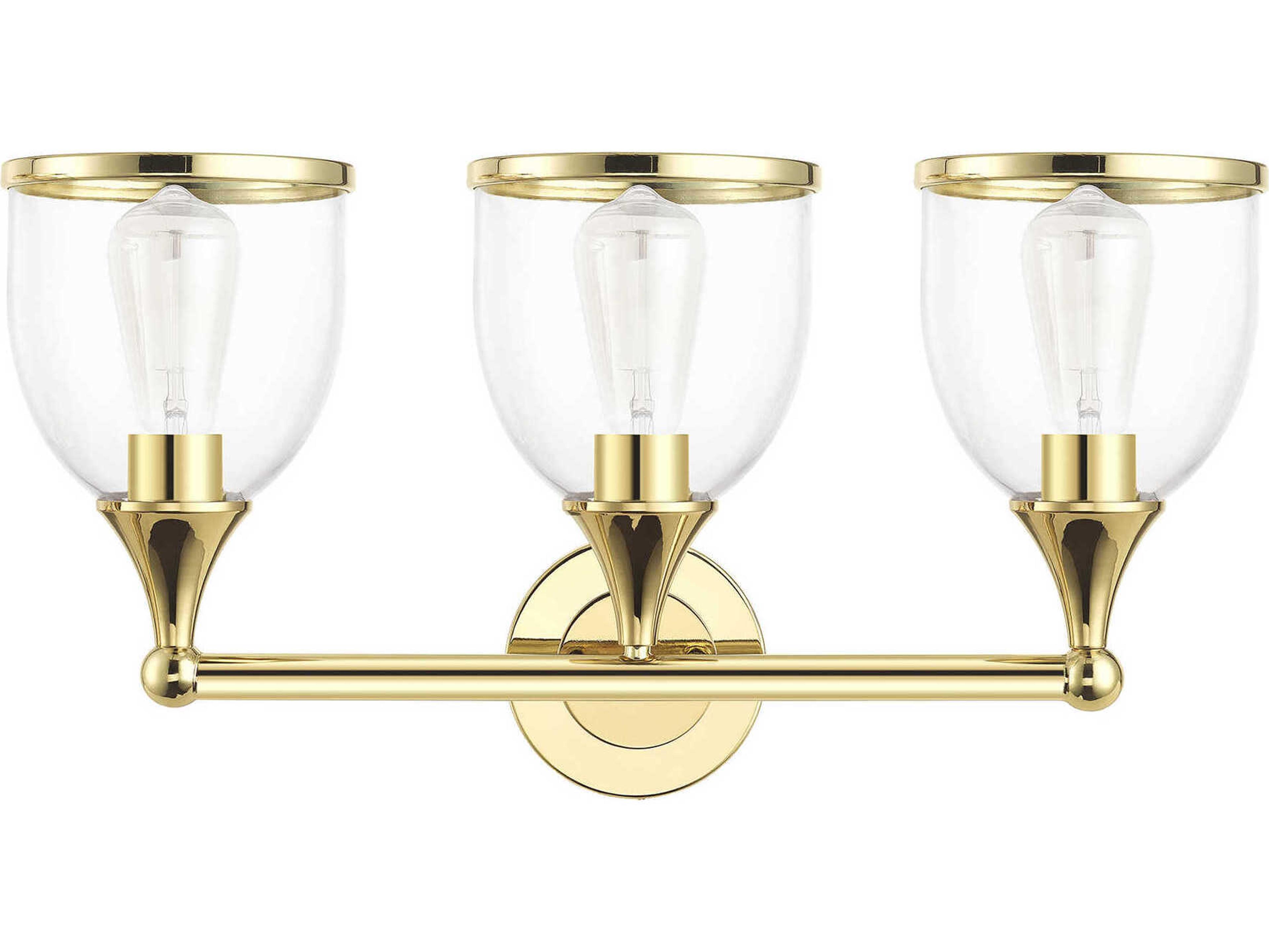 Ashridge 3-Light Polished Brass Vanity Light