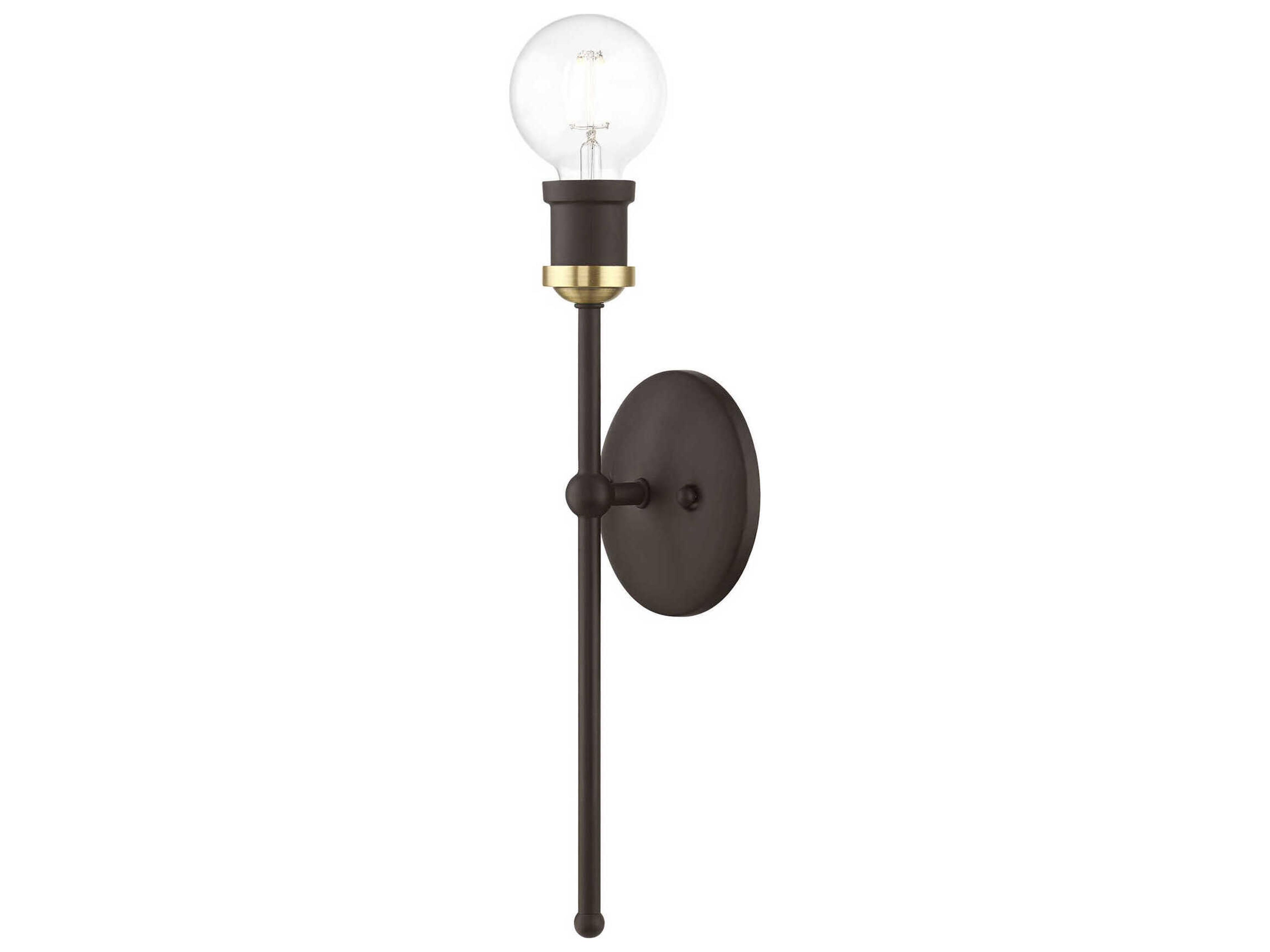 Lansdale 1-Light Bronze Antique Brass Wall Sconce