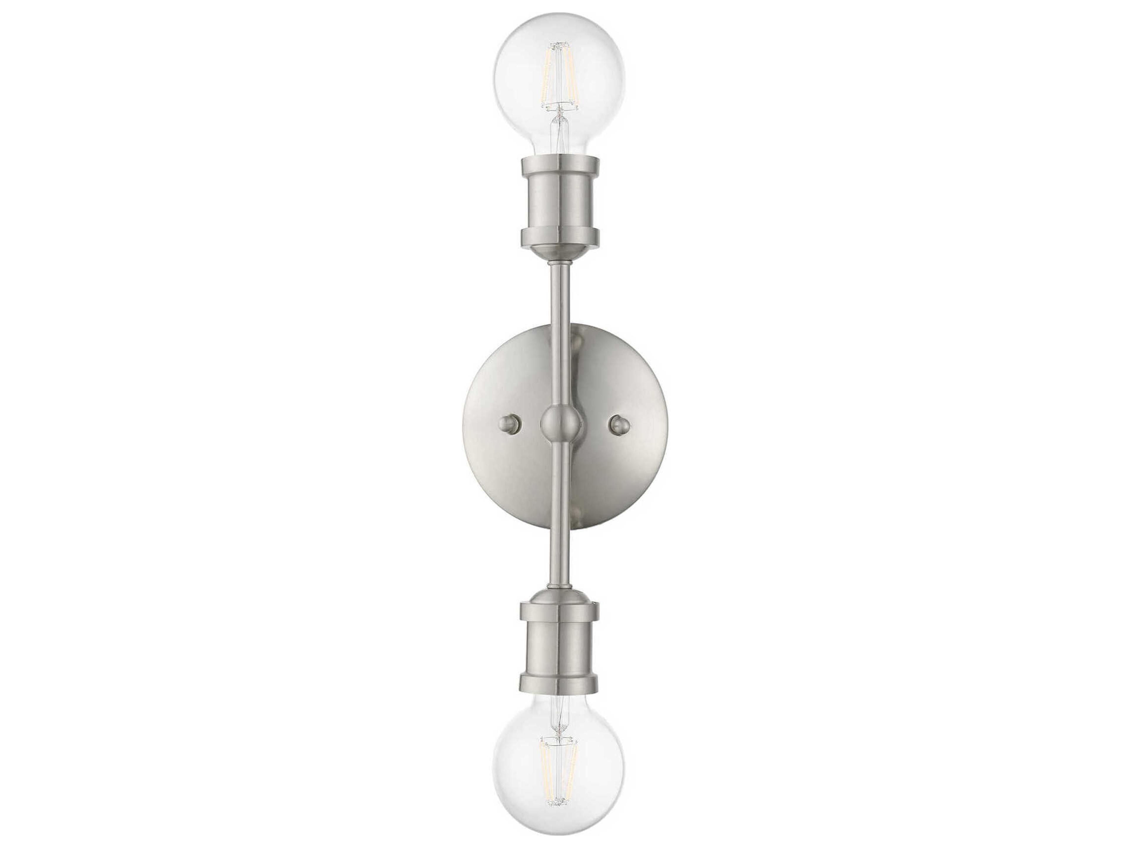 Livex Lighting Lansdale 2-Light Brushed Nickel Wall Sconce