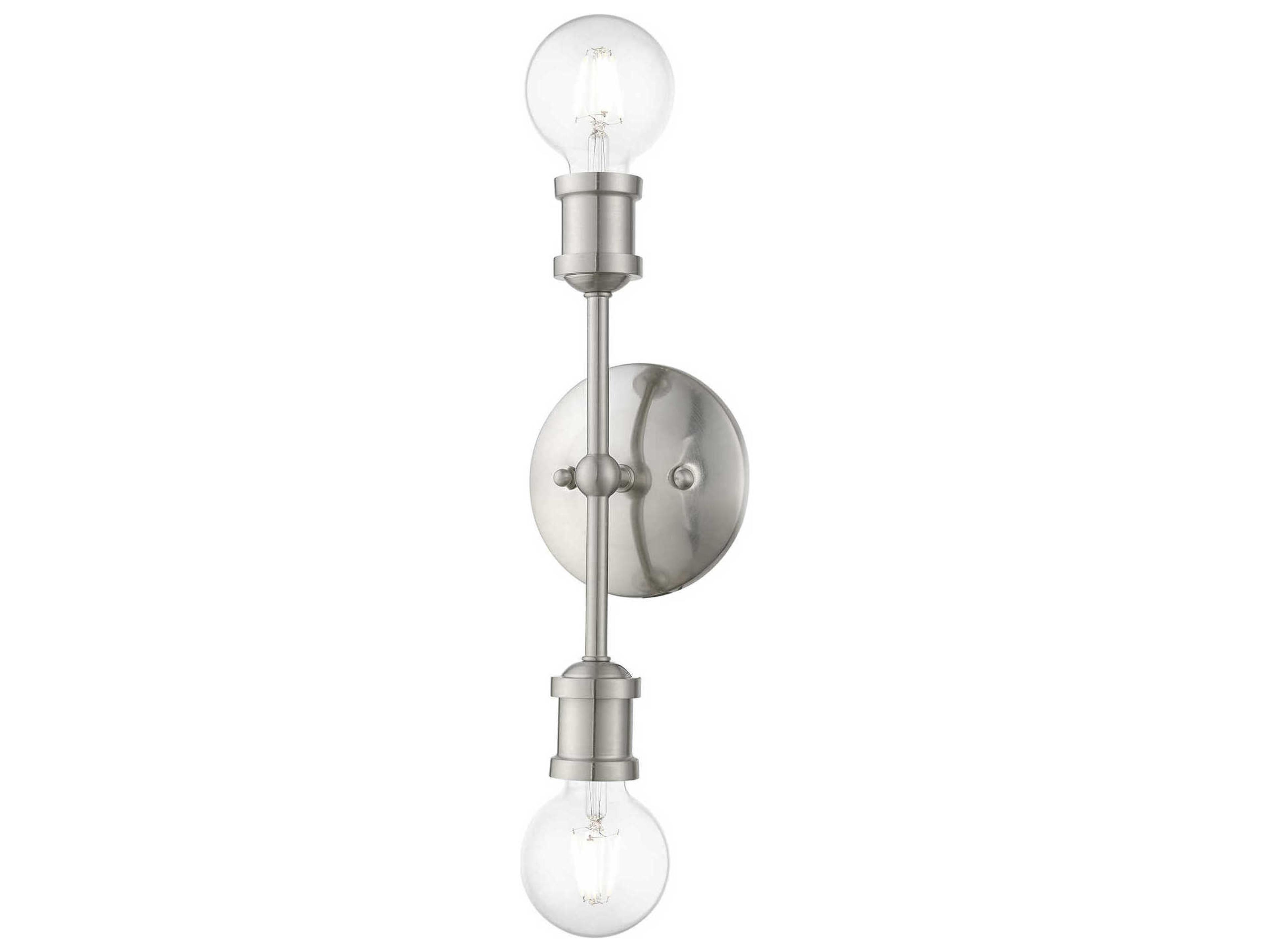 Livex Lighting Lansdale 2-Light Brushed Nickel Wall Sconce