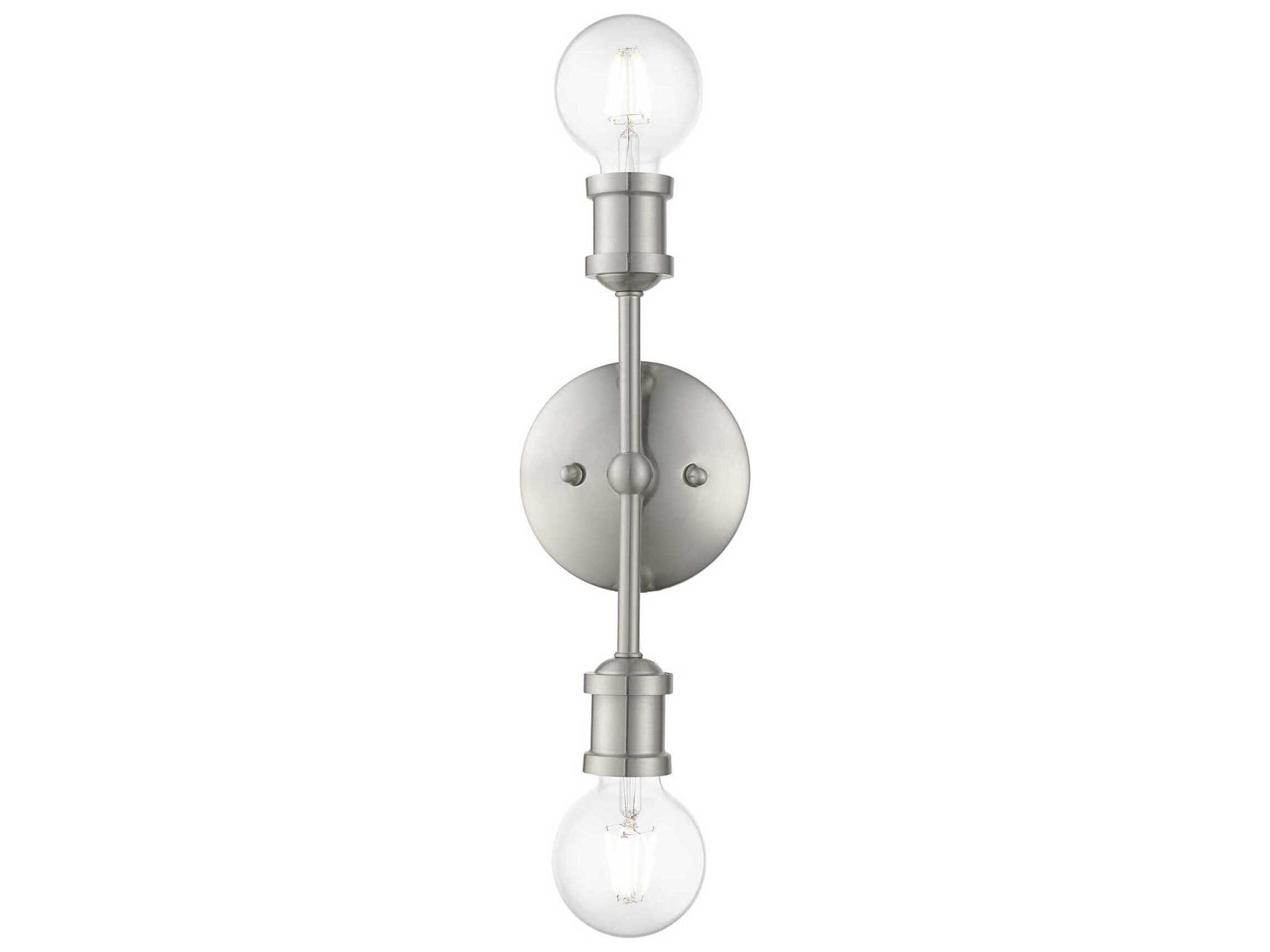 Livex Lighting Lansdale 2-Light Brushed Nickel Wall Sconce