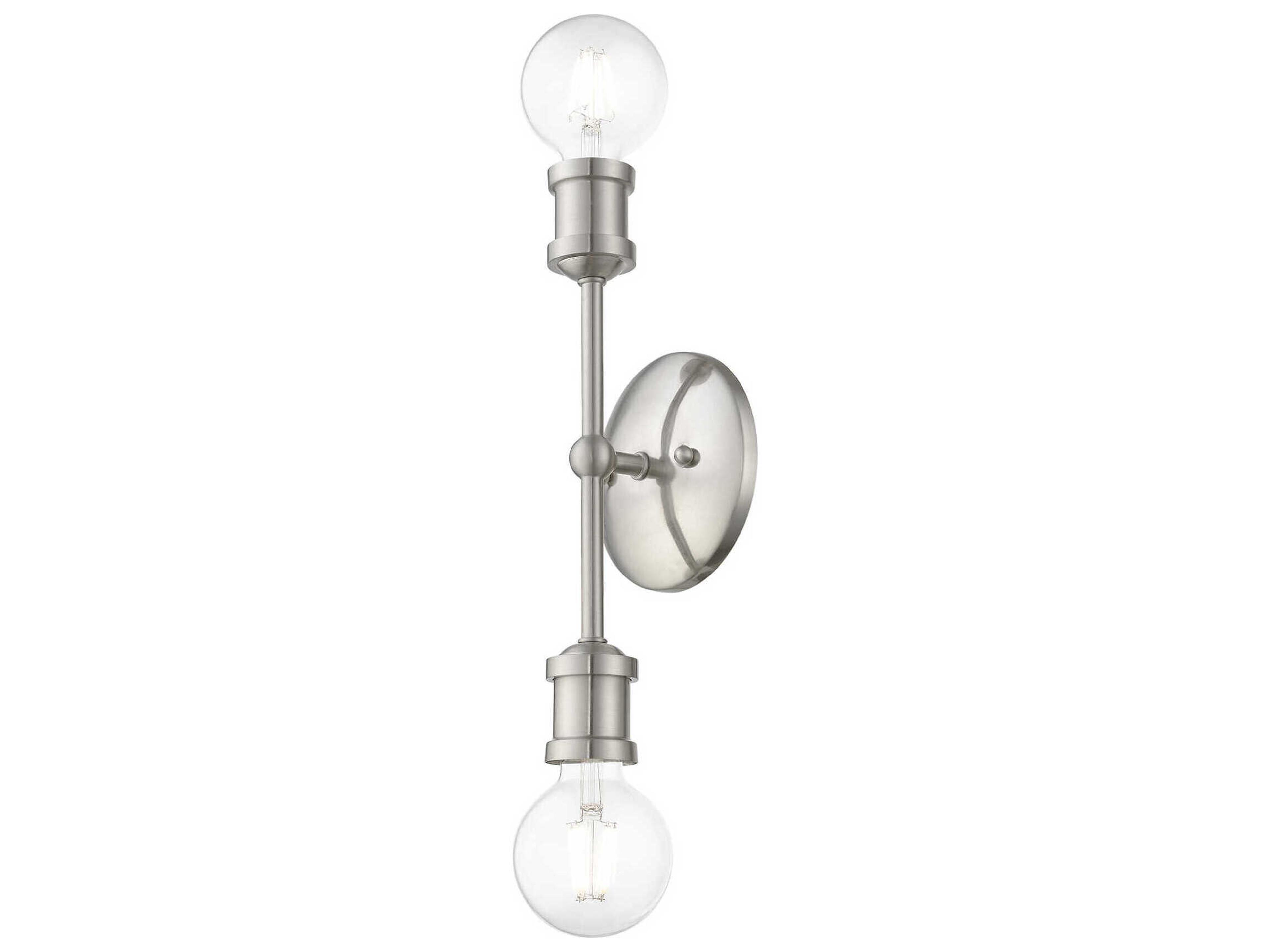 Livex Lighting Lansdale 2-Light Brushed Nickel Wall Sconce