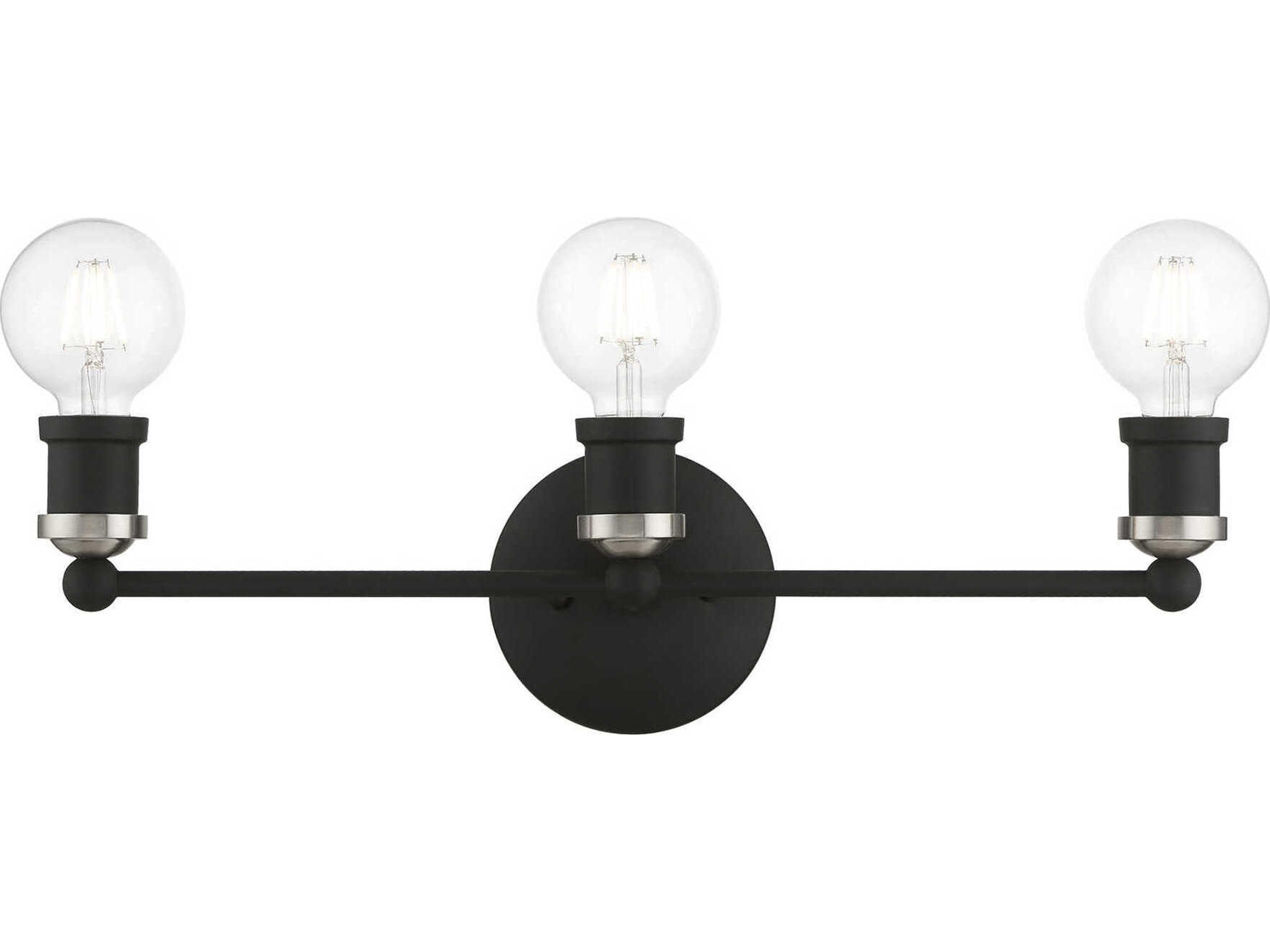 Lansdale 3-Light Black Brushed Nickel Vanity Light