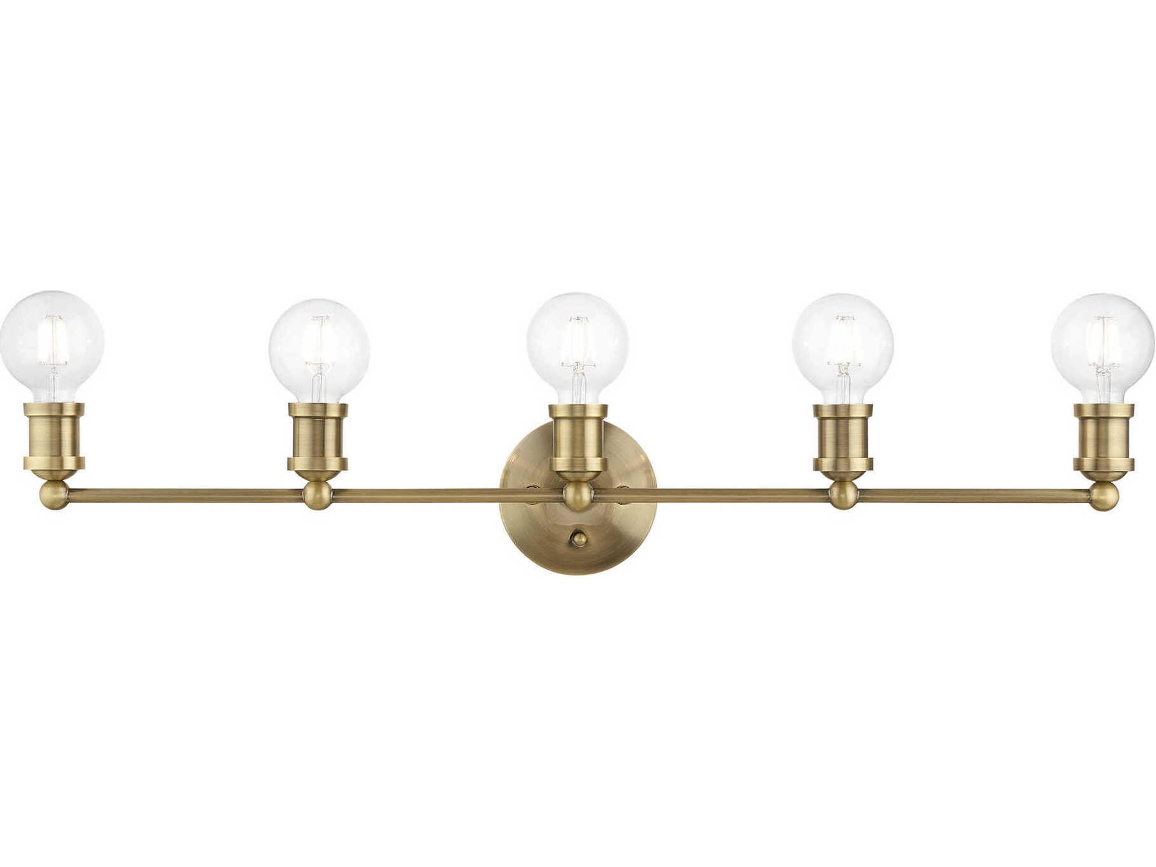 Lansdale 5-Light Antique Brass Vanity Light