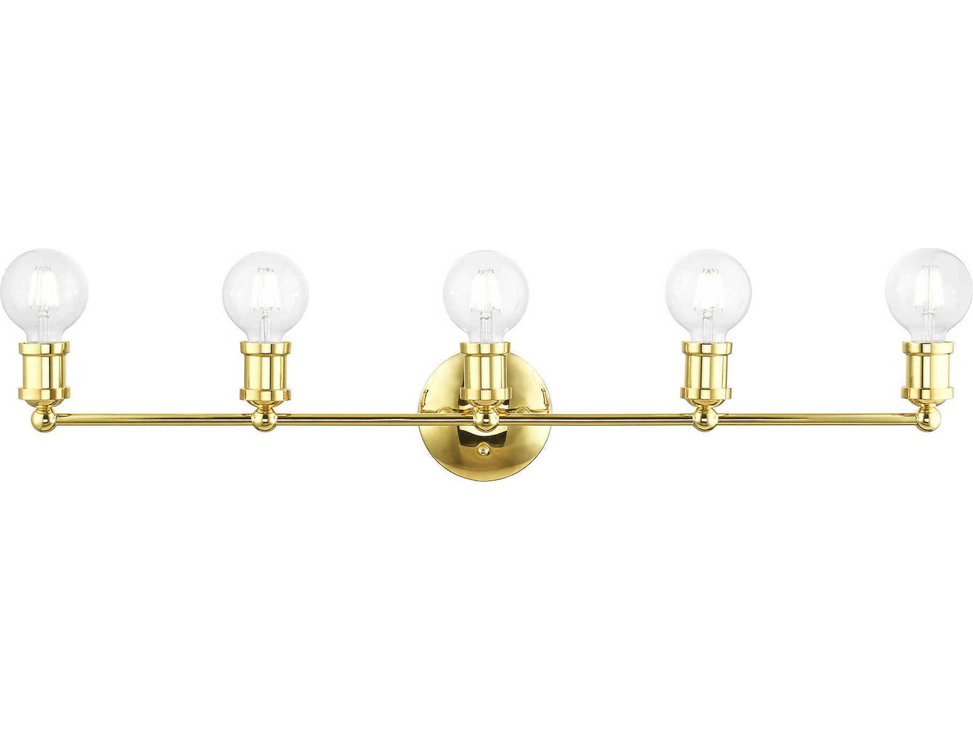 Lansdale 5-Light Polished Brass Vanity Light
