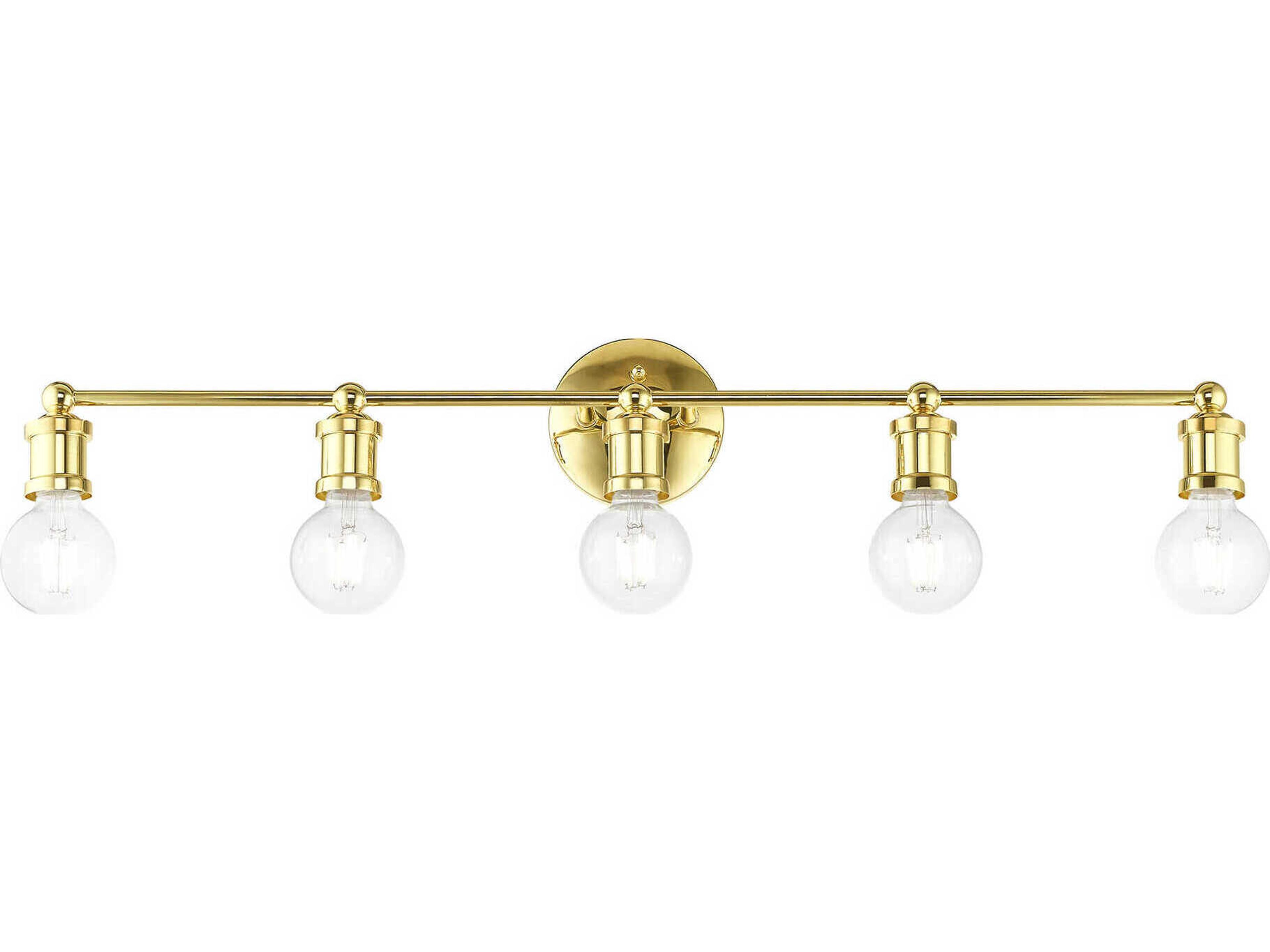 Livex Lighting Lansdale 5-Light Polished Brass Vanity Light