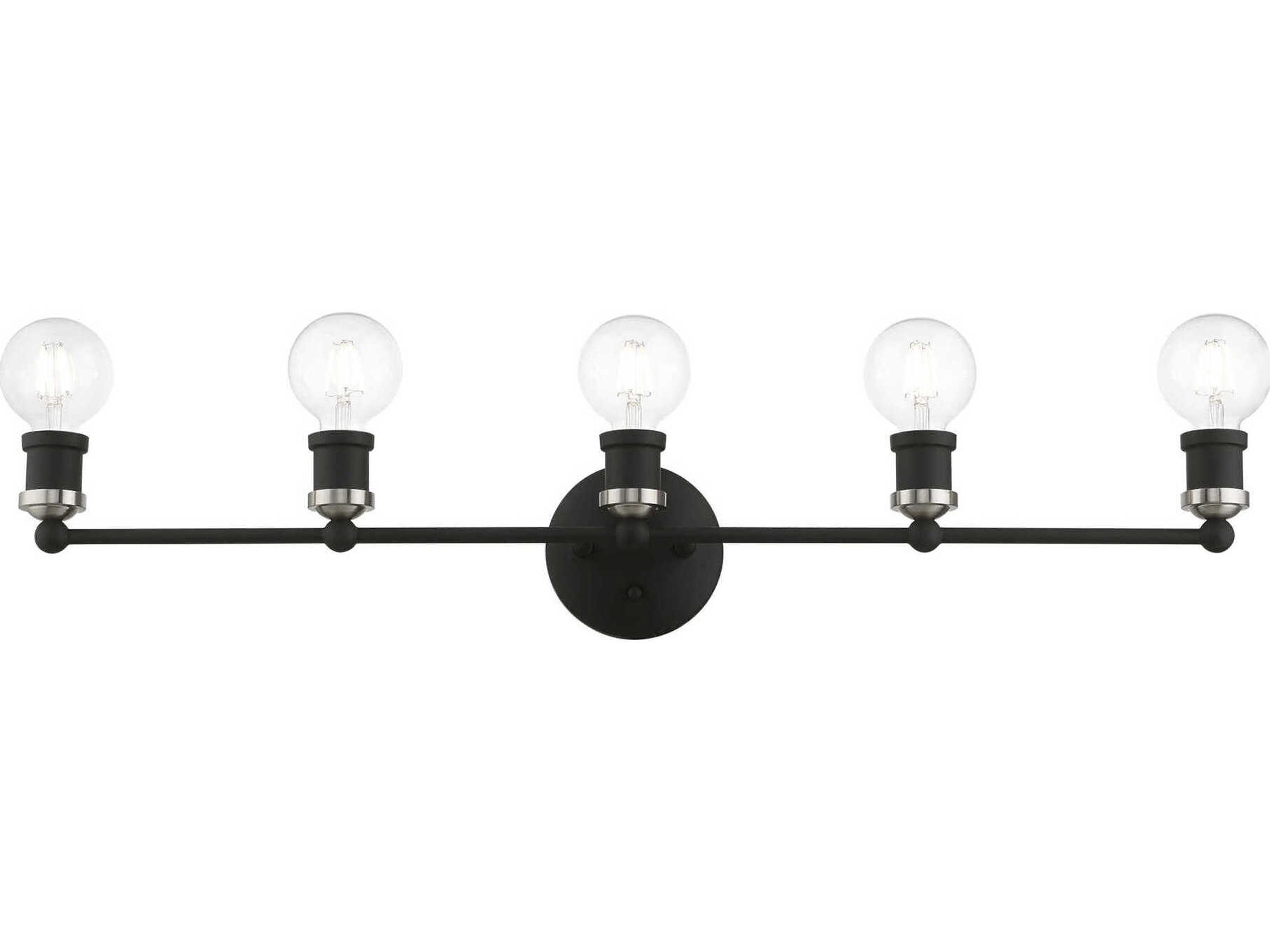 Livex Lighting Lansdale 5-Light Black Brushed Nickel Vanity Light