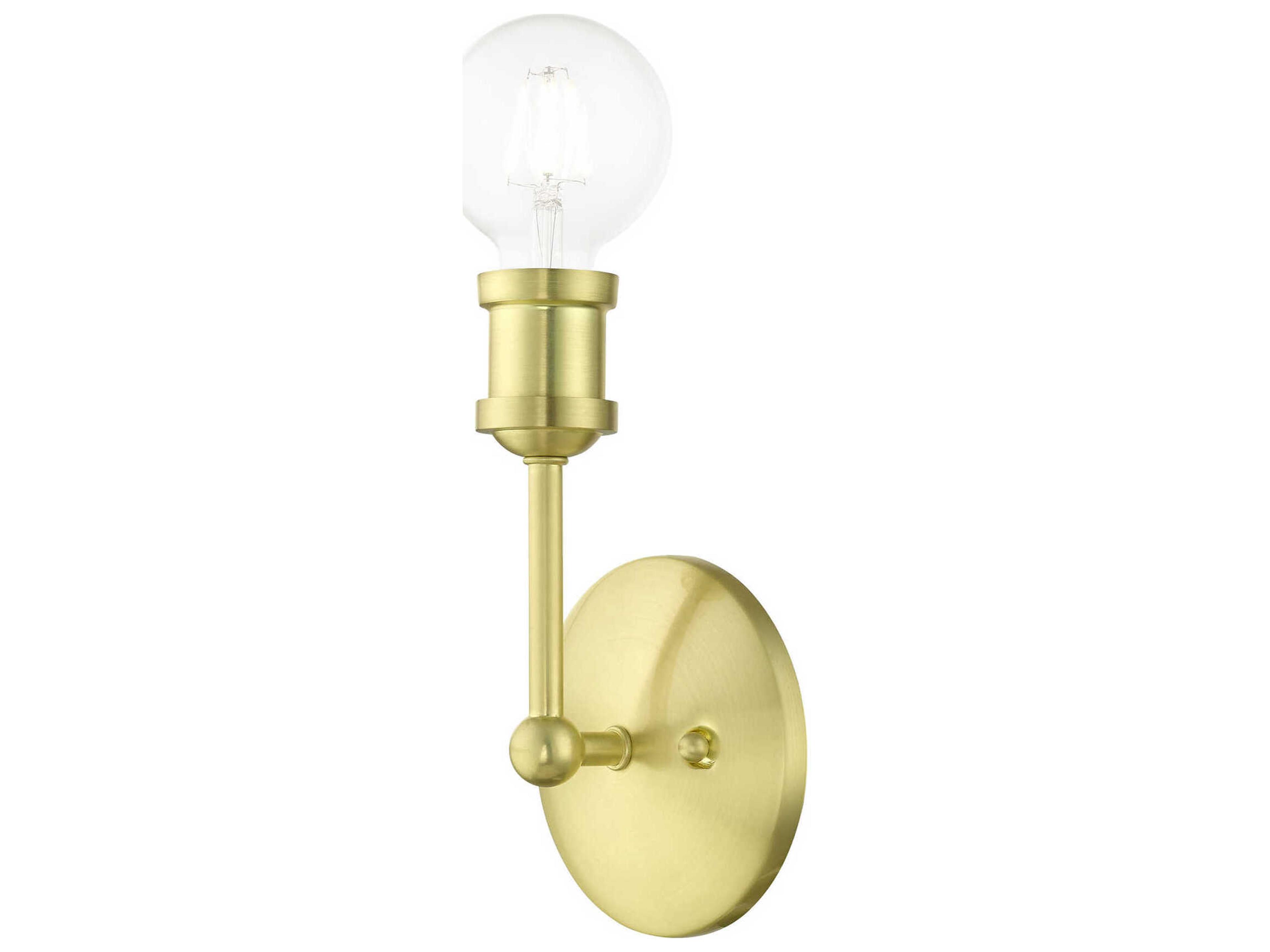 Livex Lighting Lansdale 1-Light Satin Brass Wall Sconce