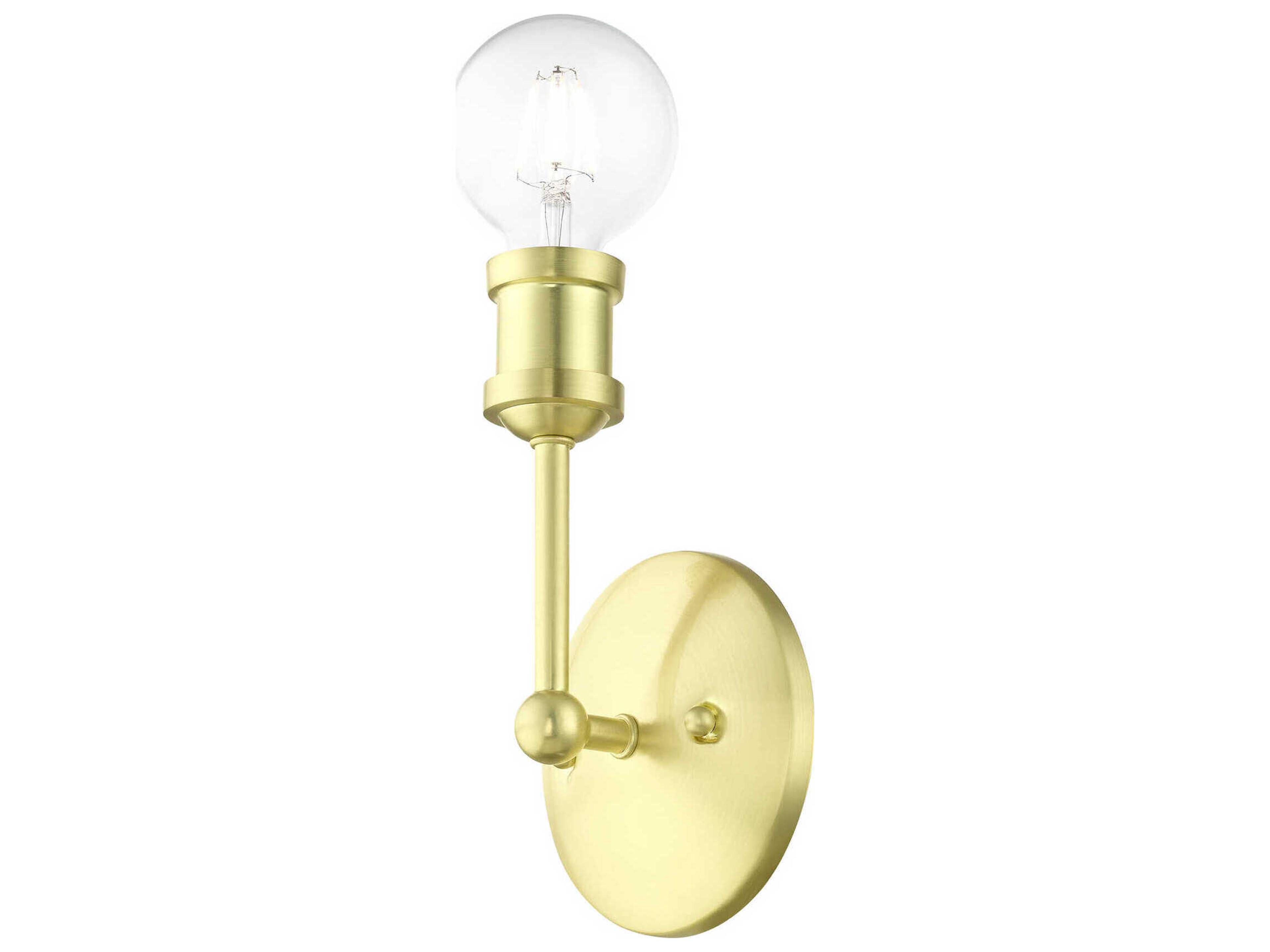 Livex Lighting Lansdale 1-Light Satin Brass Wall Sconce