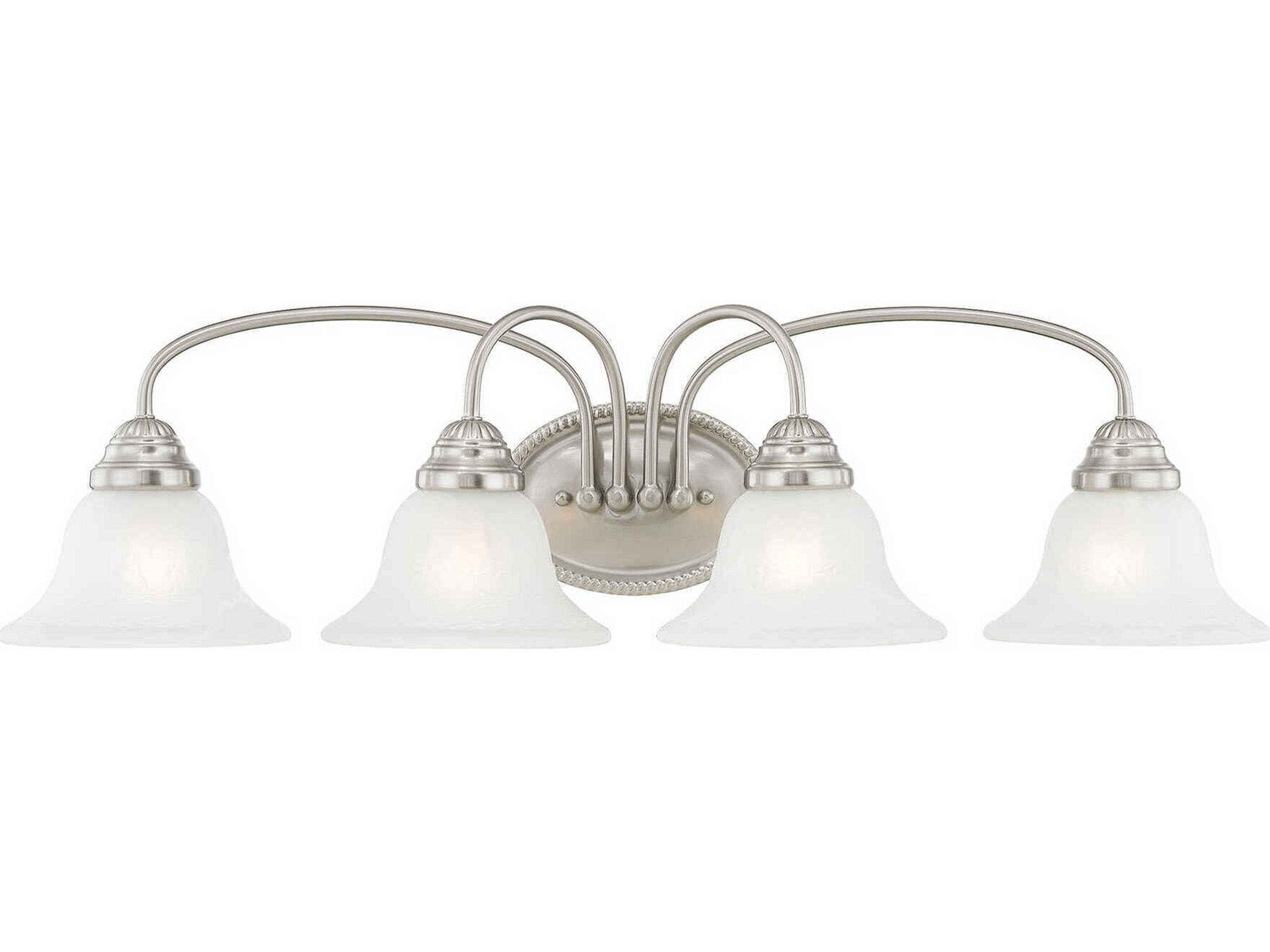 Edgemont 4-Light Brushed Nickel Glass Vanity Light