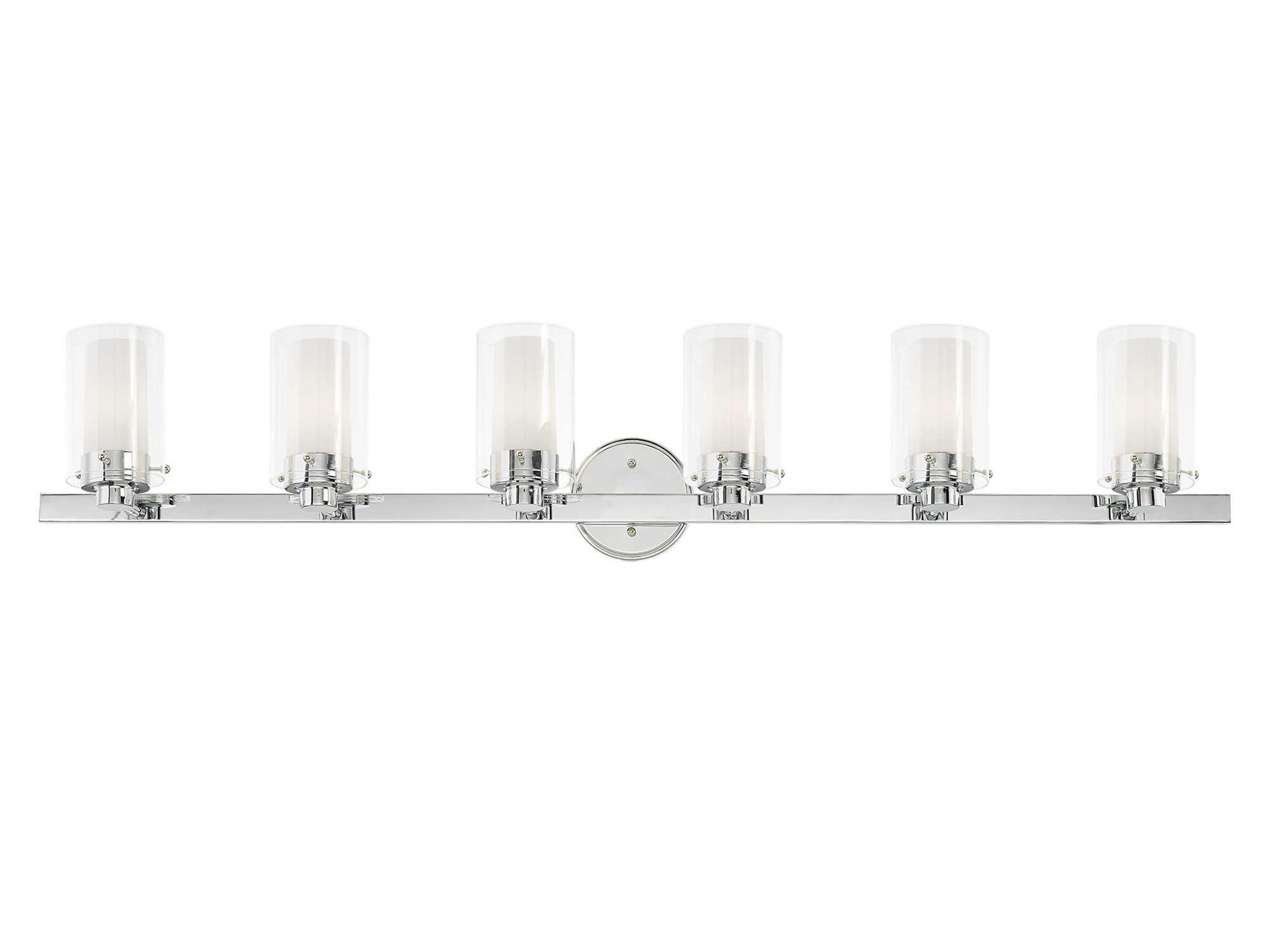 Livex Lighting Manhattan 6-Light Chrome Glass Vanity Light