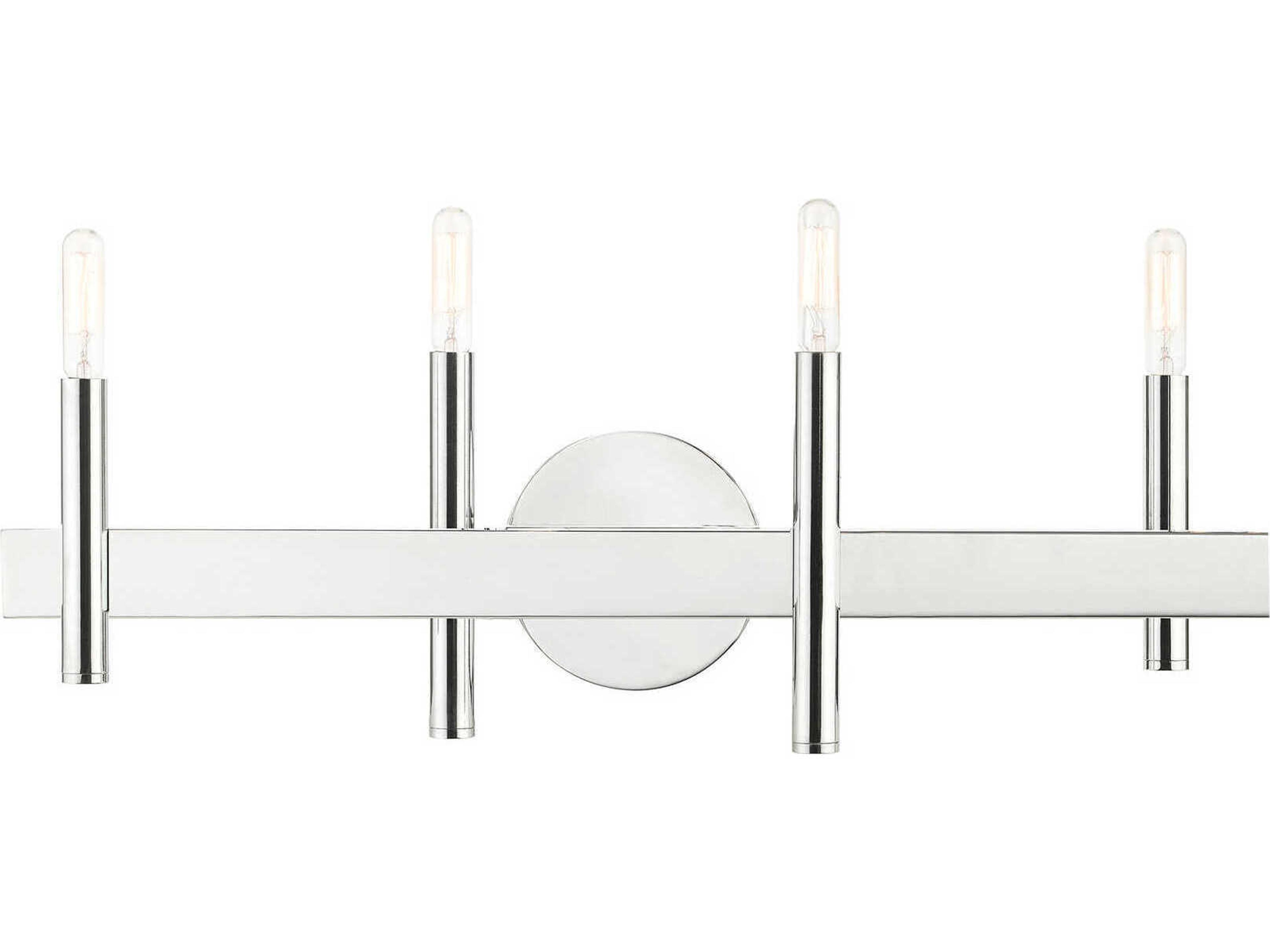 Denmark 4-Light Polished Chrome Vanity Light