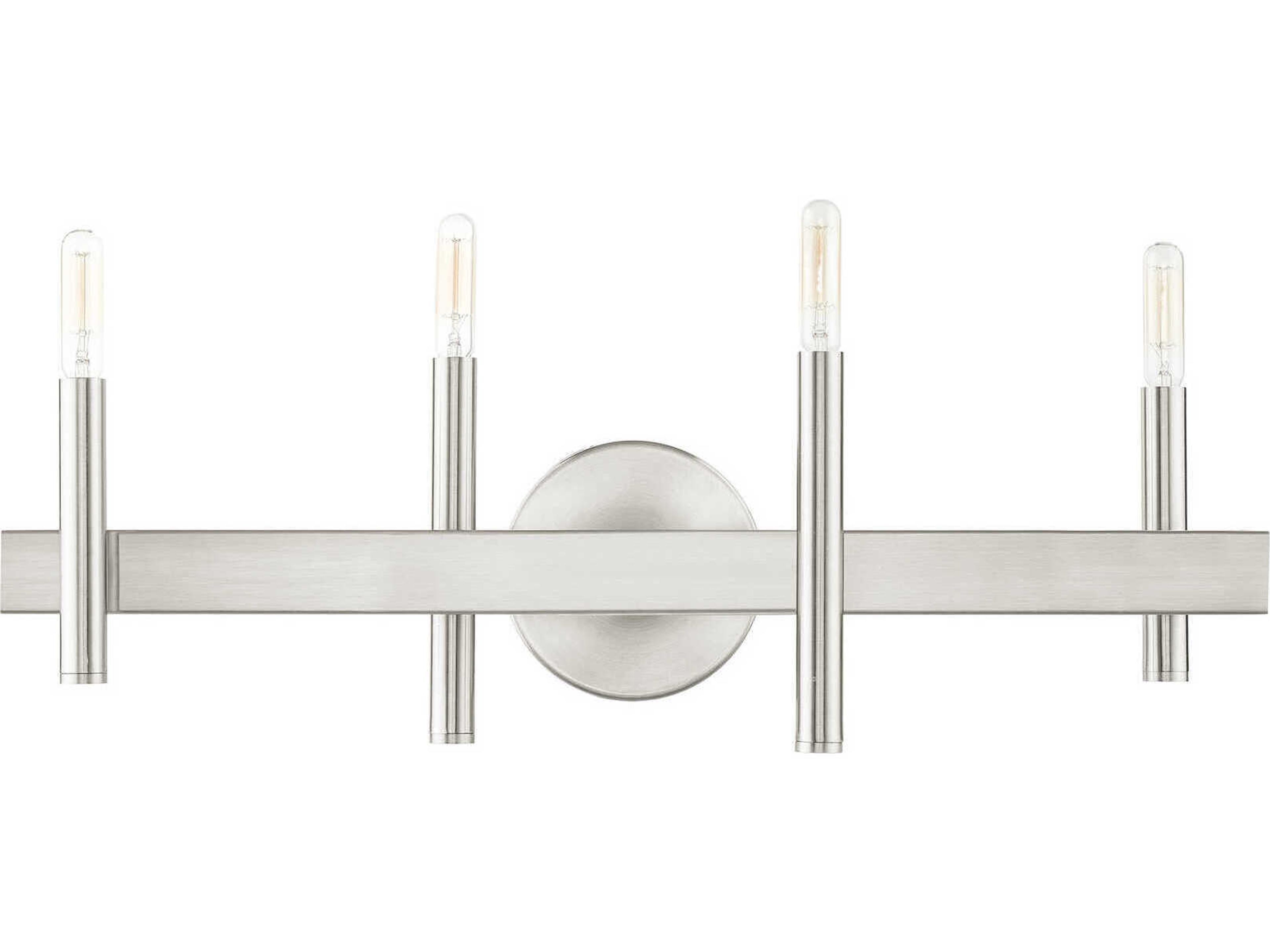 Livex Lighting Denmark 4-Light Brushed Nickel Bronze Vanity Light