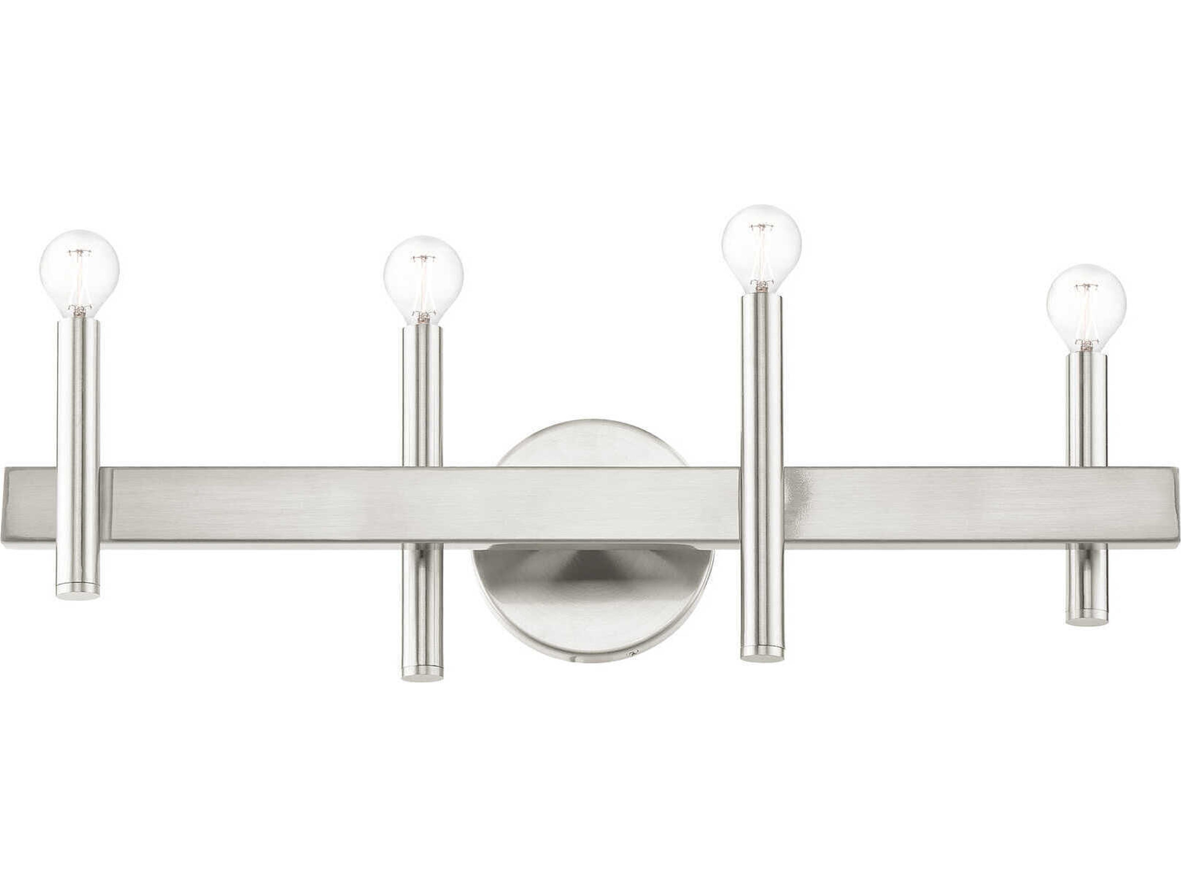 Livex Lighting Denmark 4-Light Brushed Nickel Bronze Vanity Light