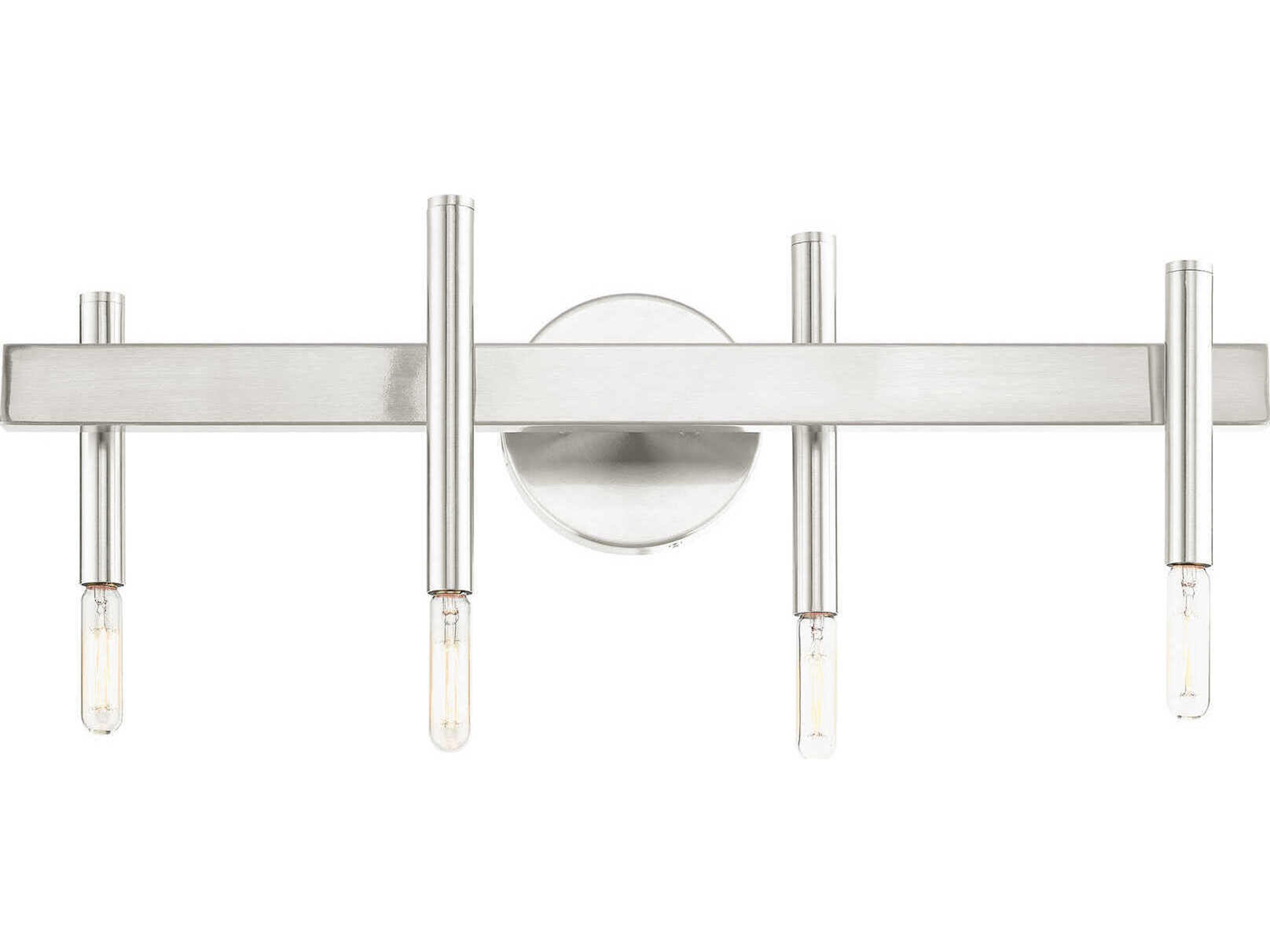 Livex Lighting Denmark 4-Light Brushed Nickel Bronze Vanity Light