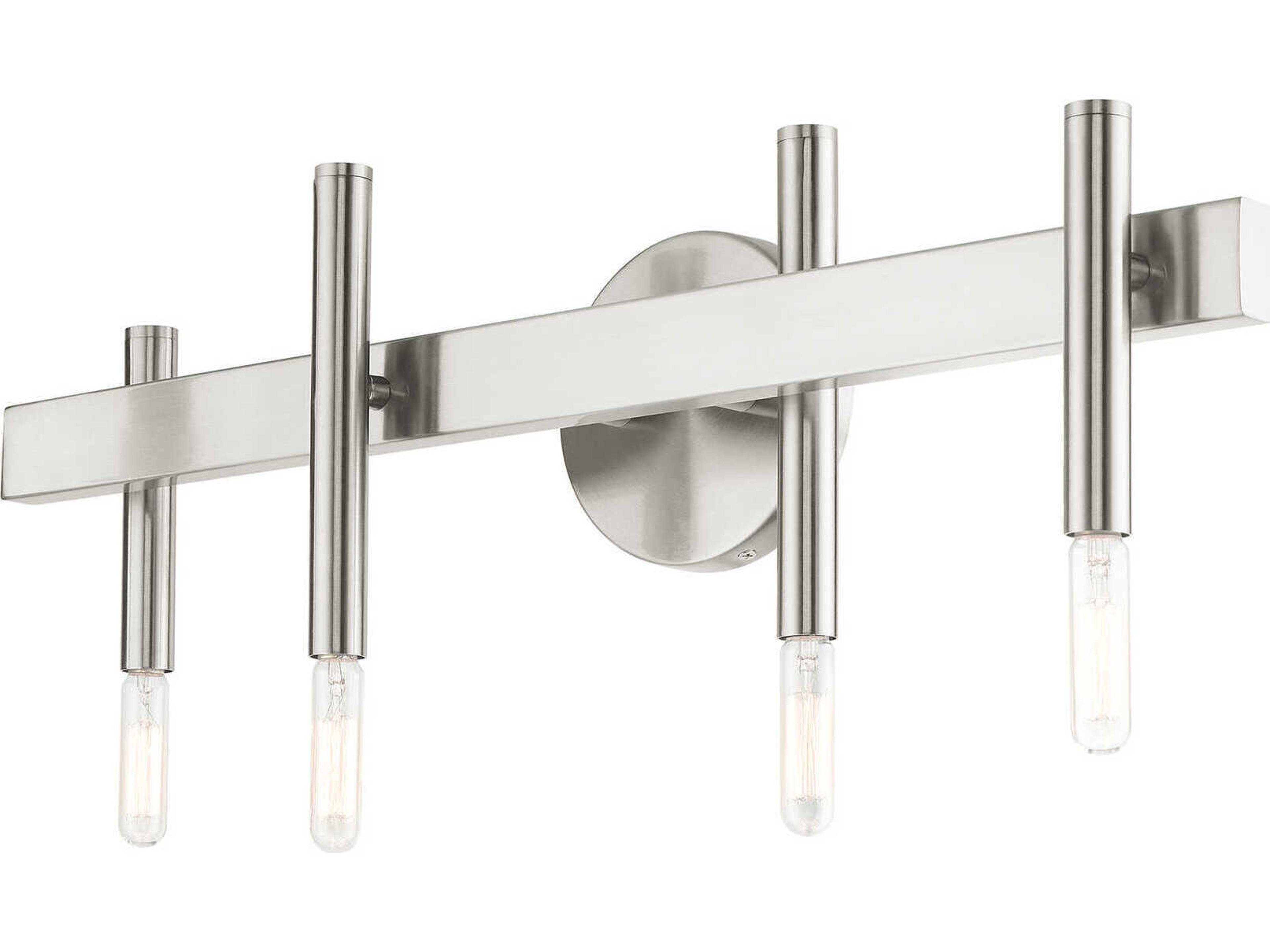 Livex Lighting Denmark 4-Light Brushed Nickel Bronze Vanity Light