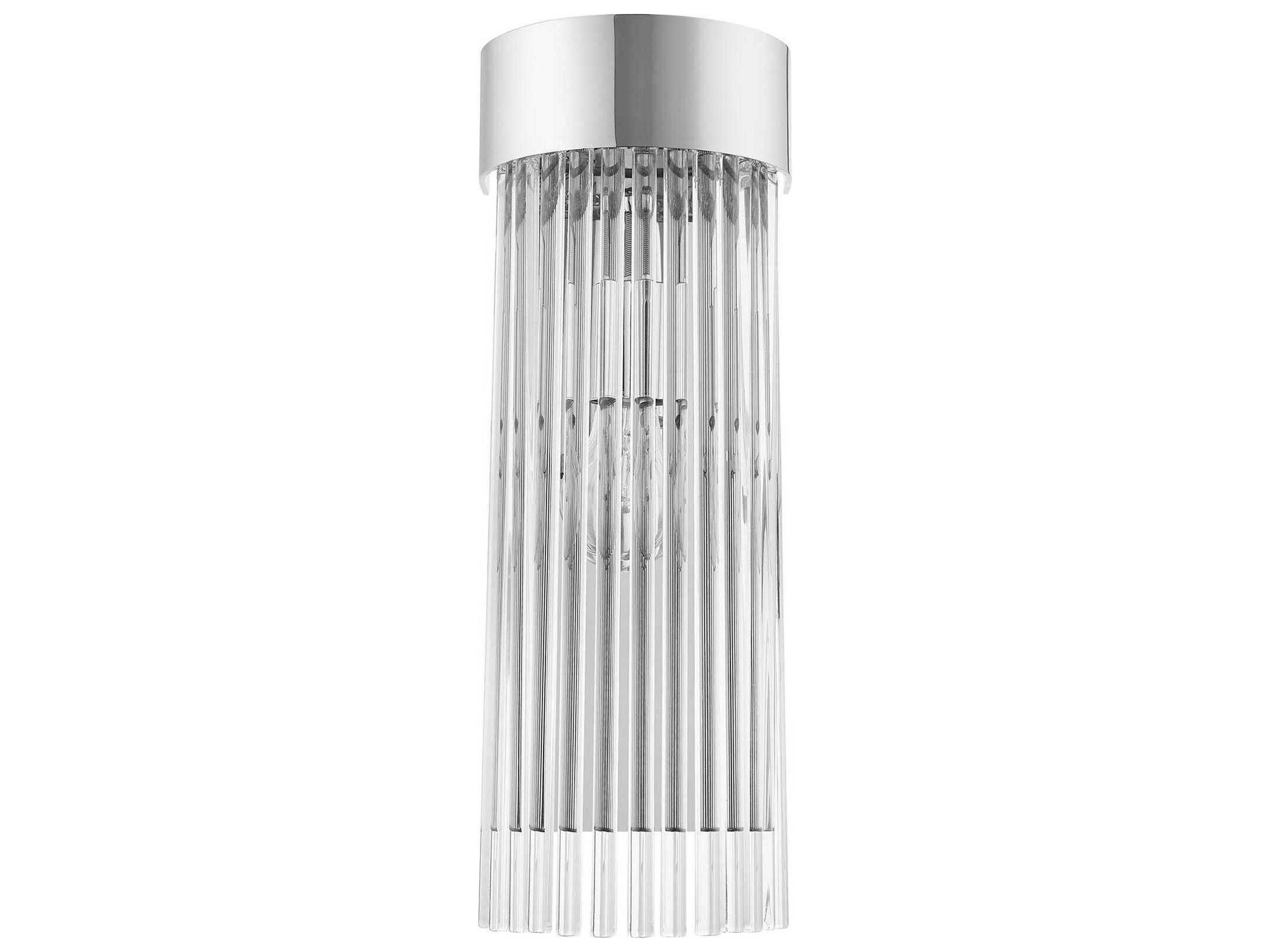 Livex Lighting Norwich 1-Light Polished Chrome Crystal Wall Sconce