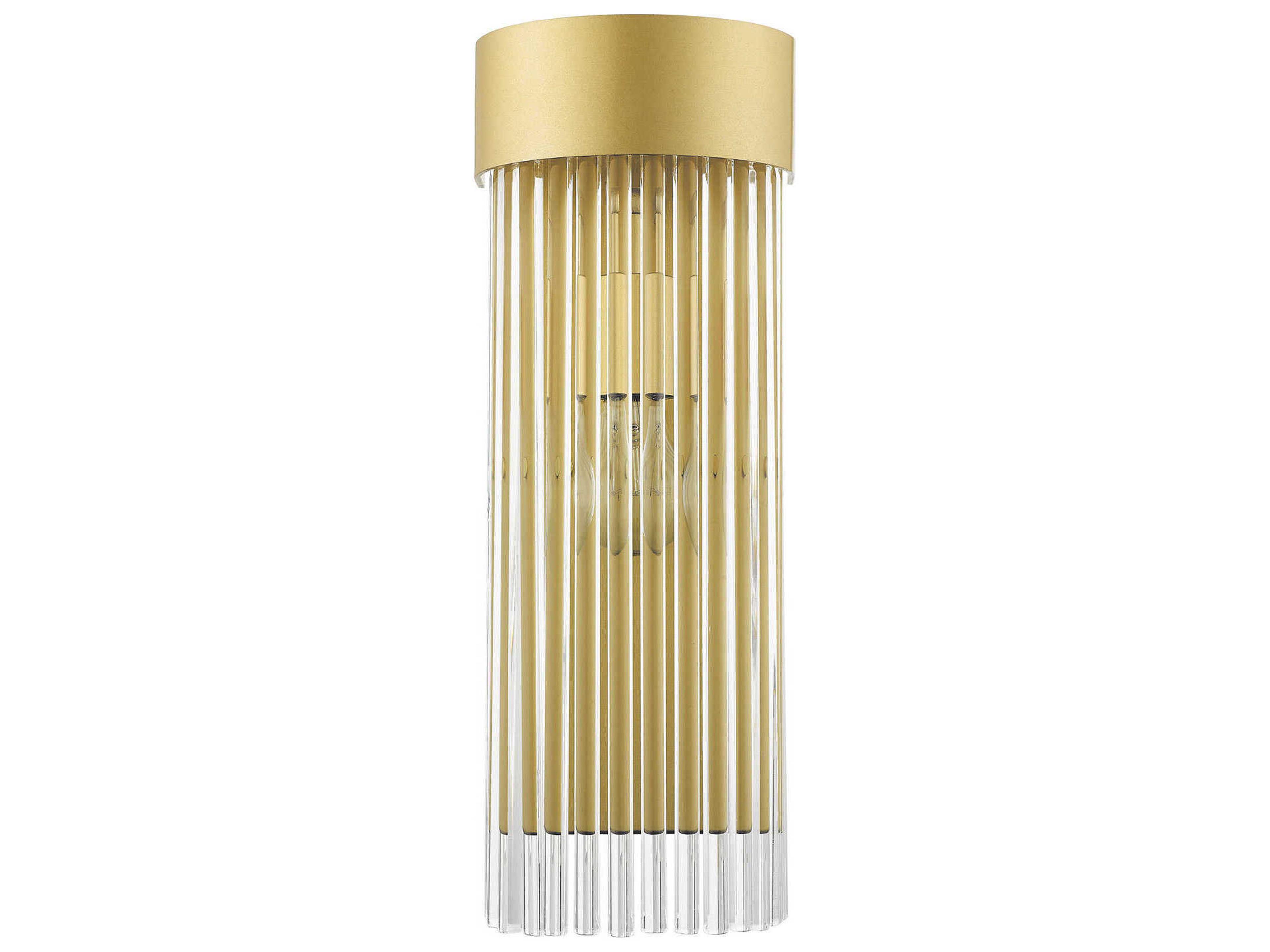 Livex Lighting Norwich 1-Light Soft Gold Crystal Wall Sconce