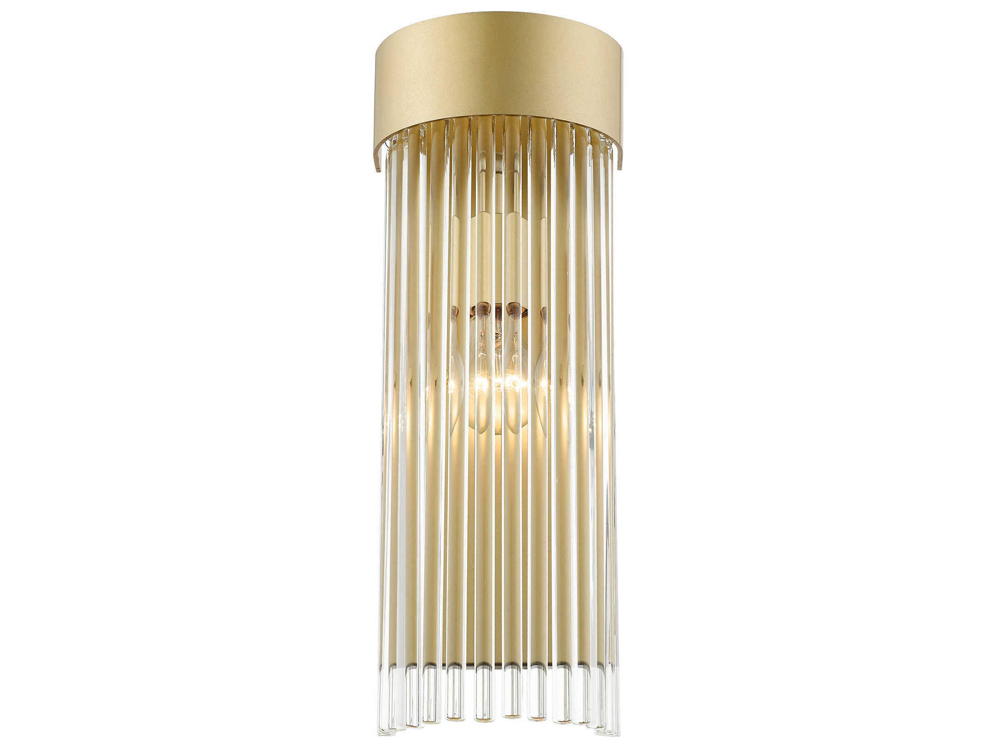 Livex Lighting Norwich 1-Light Soft Gold Crystal Wall Sconce