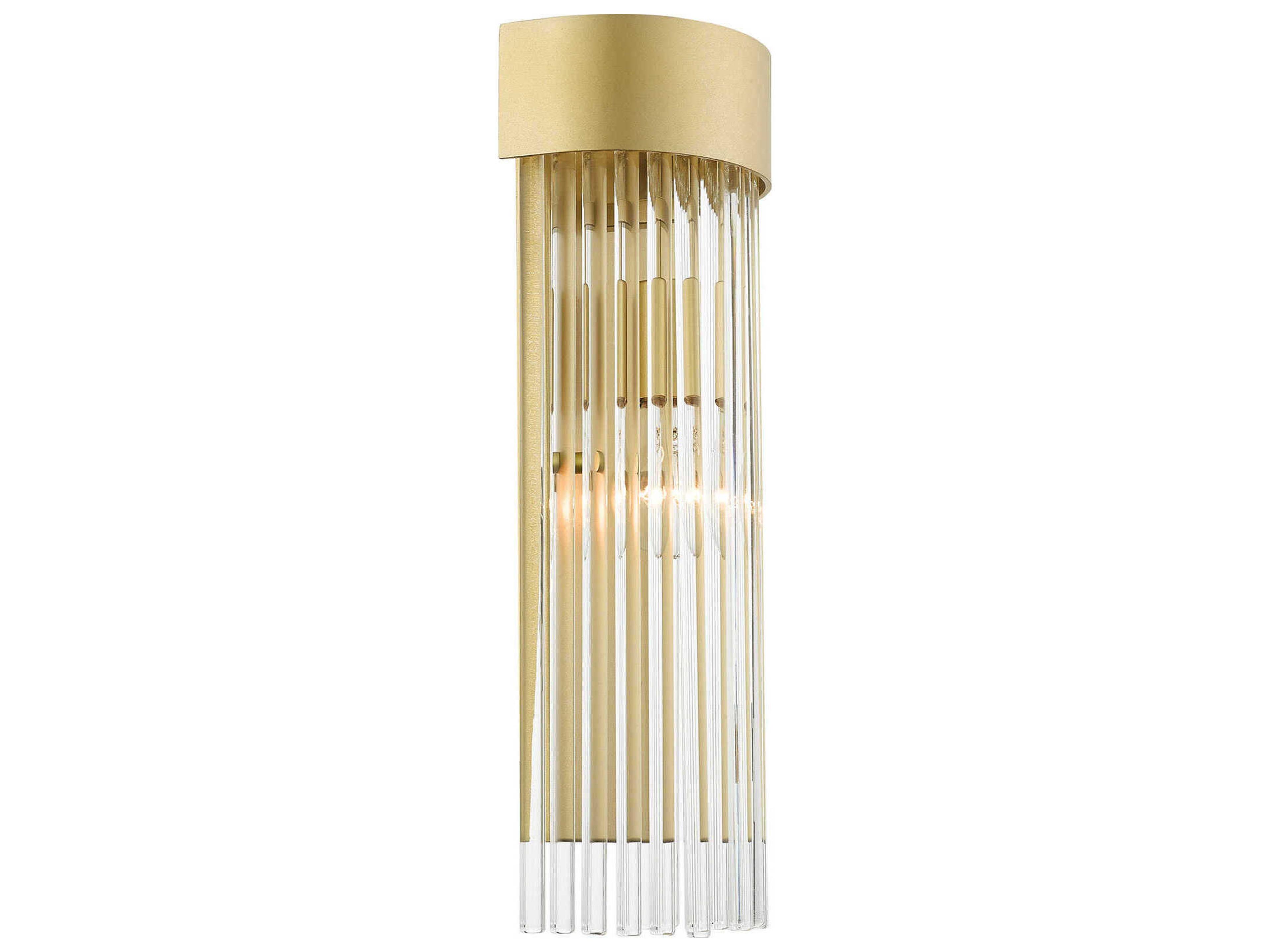 Livex Lighting Norwich 1-Light Soft Gold Crystal Wall Sconce