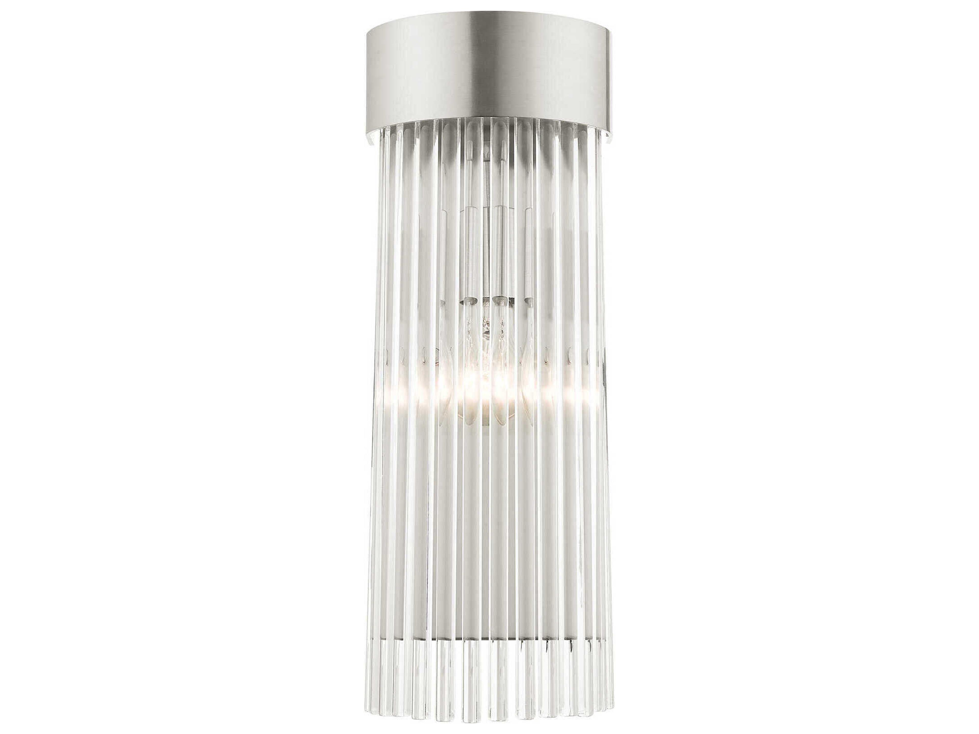 Norwich 1-Light Brushed Nickel Crystal Wall Sconce