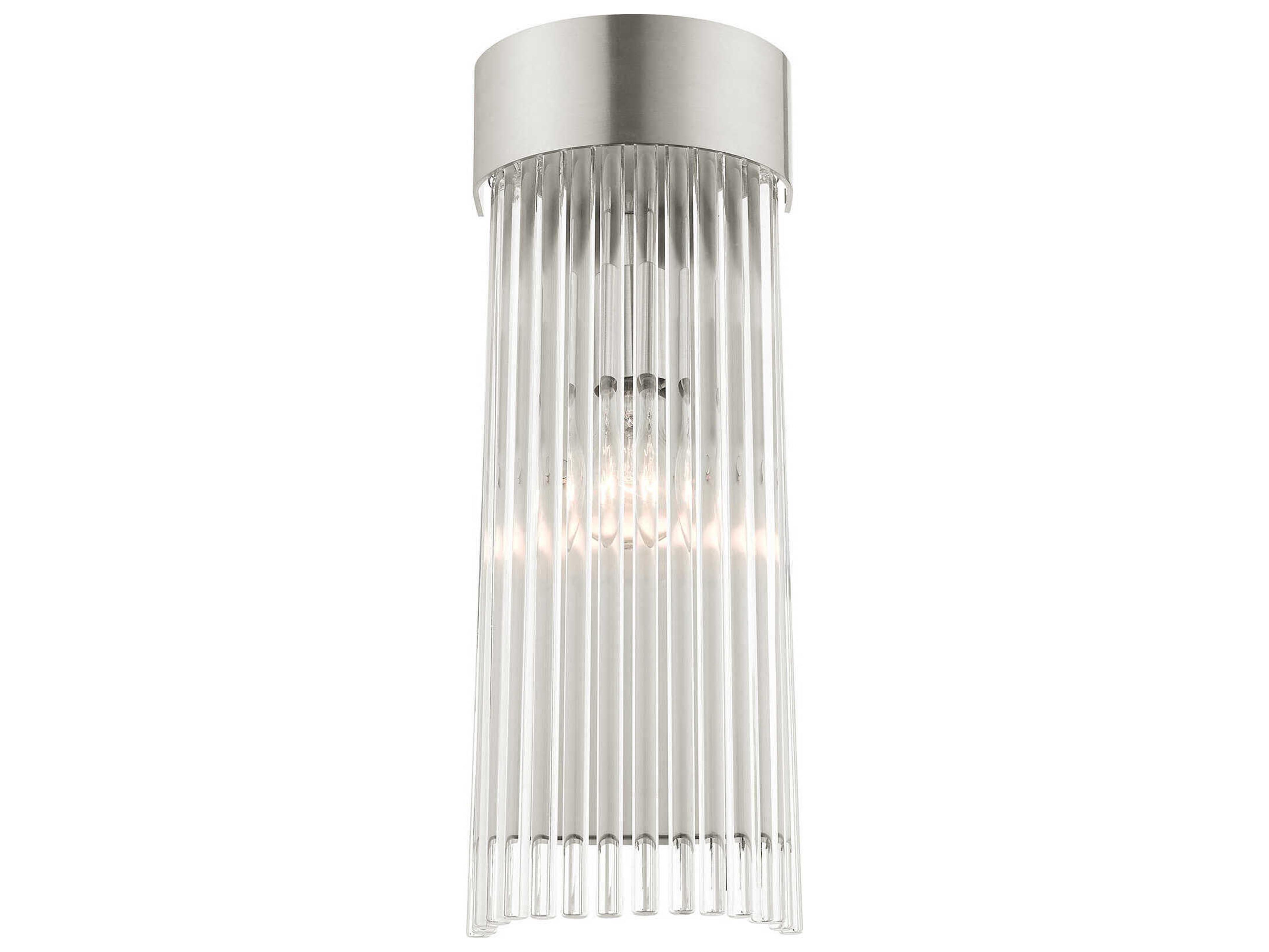 Livex Lighting Norwich 1-Light Brushed Nickel Crystal Wall Sconce