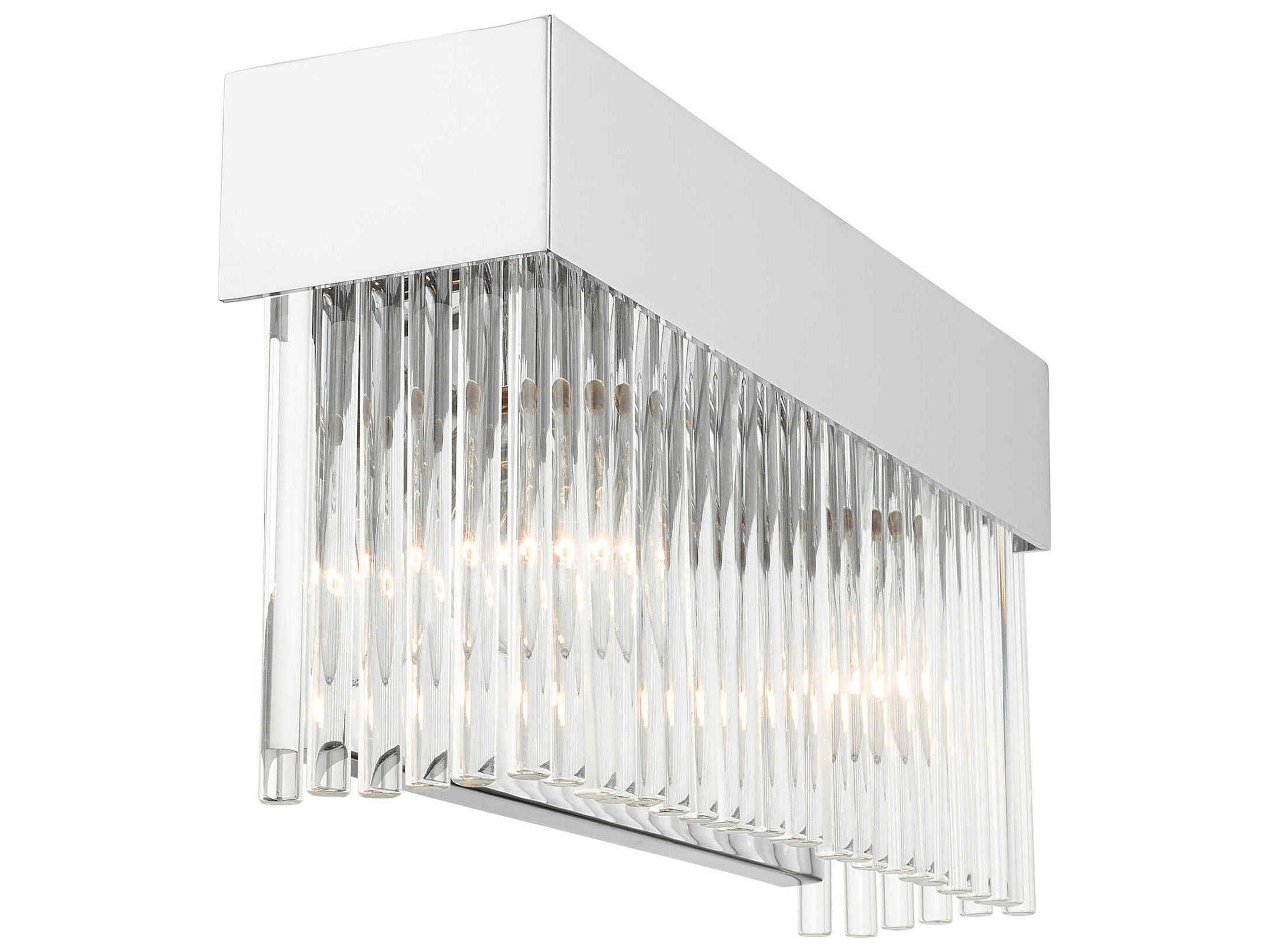 Livex Lighting Norwich 2-Light Polished Chrome Crystal Vanity Light