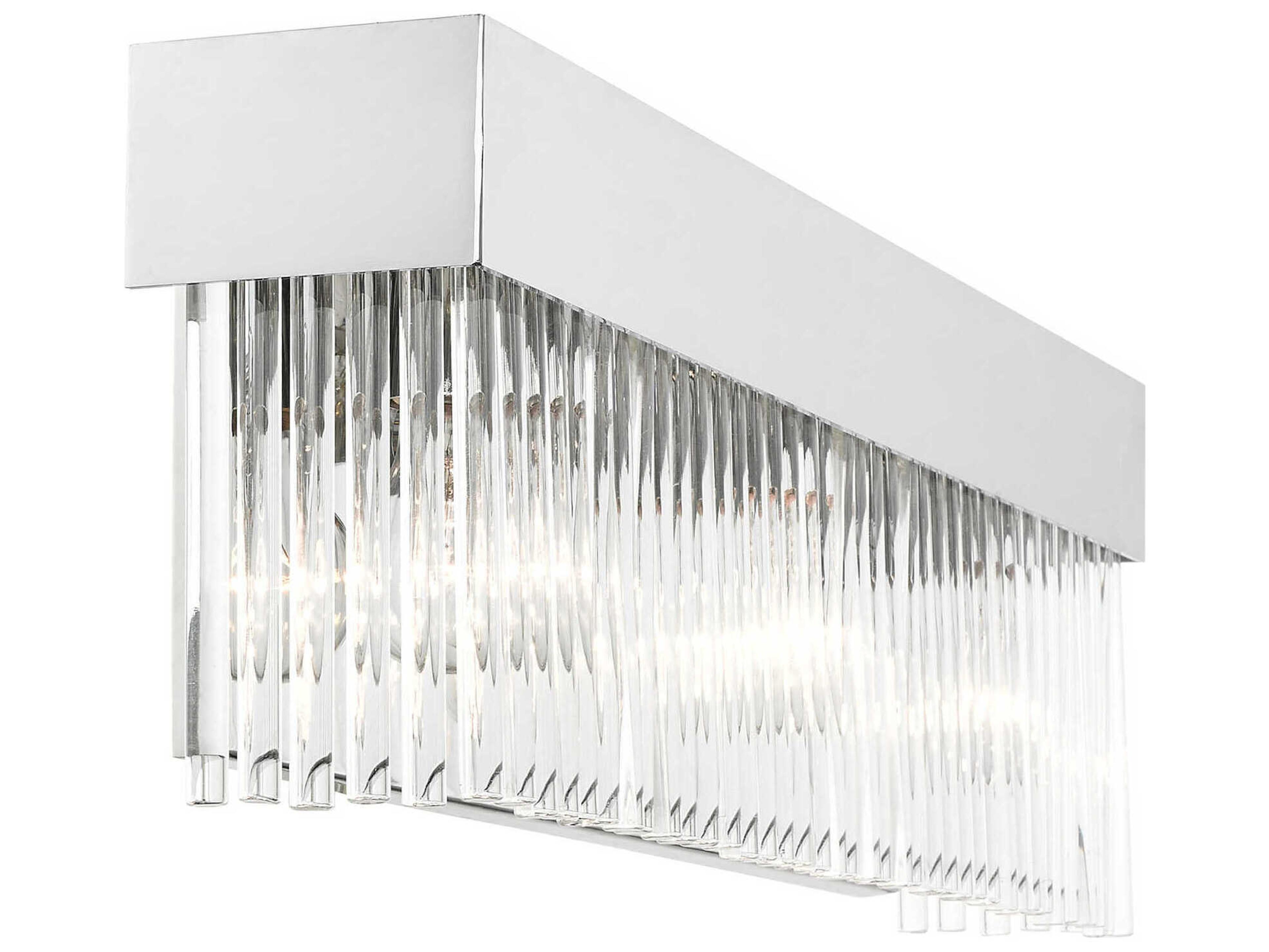 Livex Lighting Norwich 3-Light Polished Chrome Crystal Vanity Light