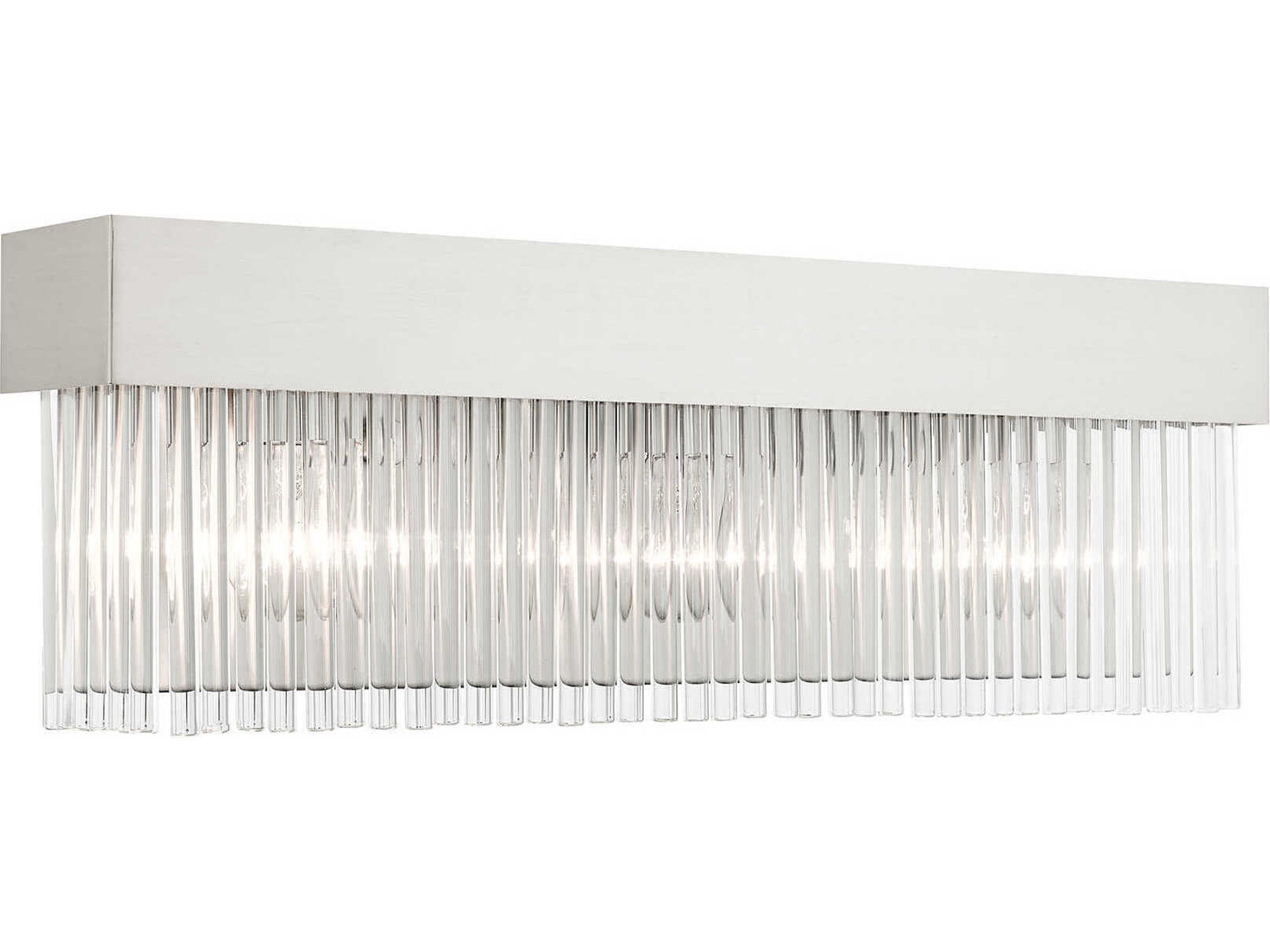 Norwich 3-Light Brushed Nickel Crystal Vanity Light