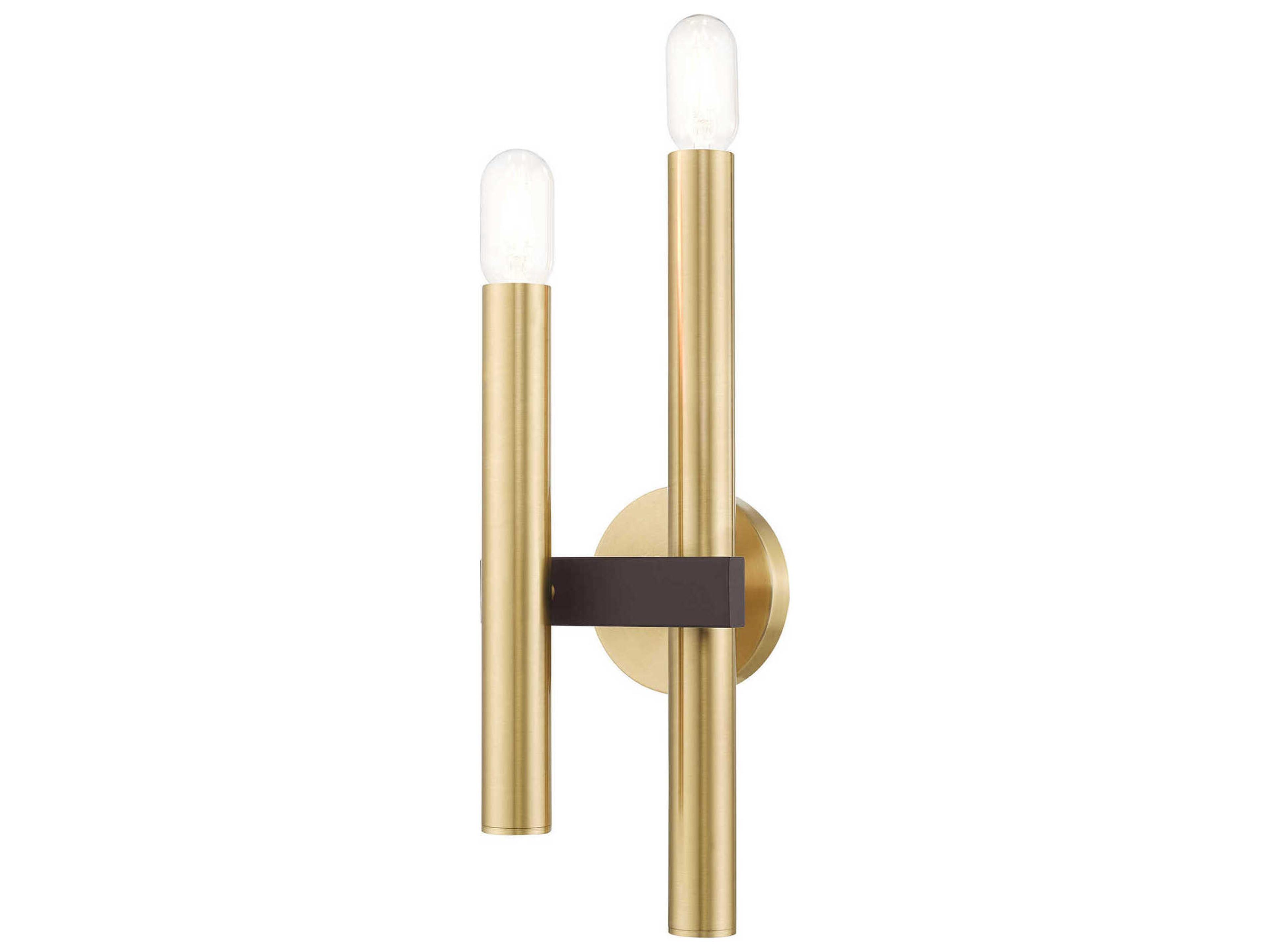 Helsinki 2-Light Satin Brass Bronze Wall Sconce