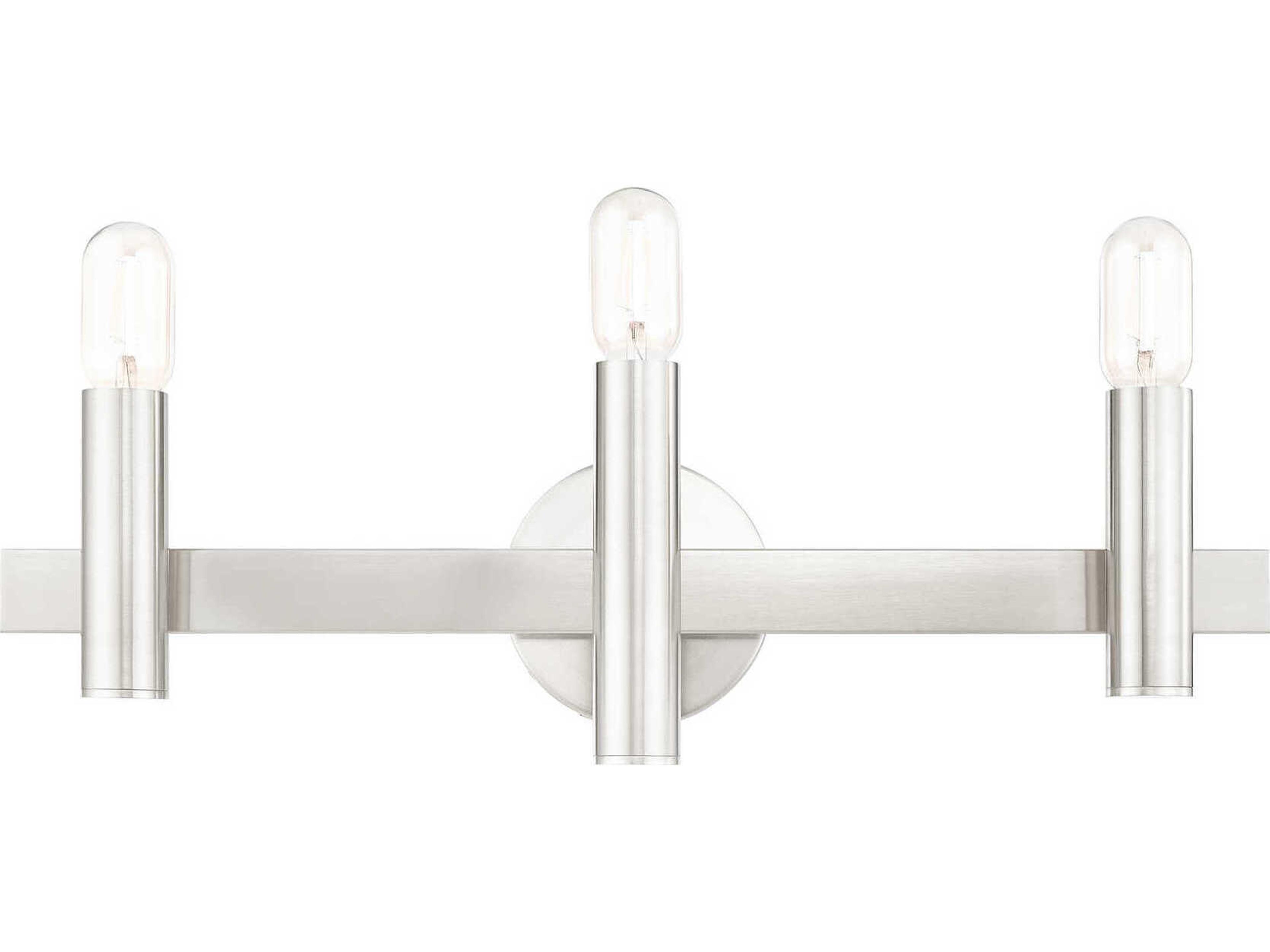 Livex Lighting Helsinki 3-Light Brushed Nickel Bronze Vanity Light