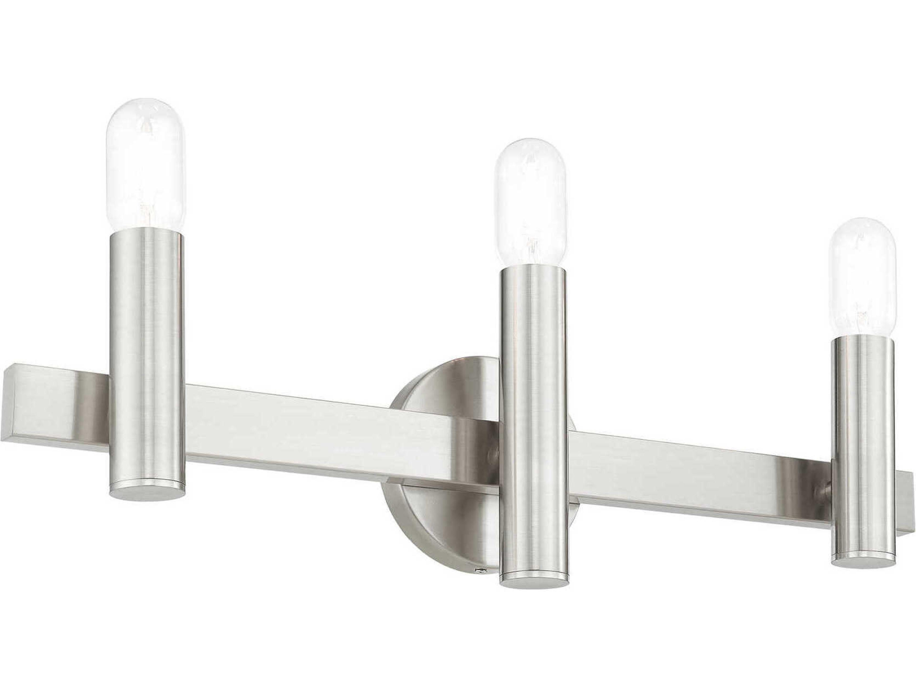 Livex Lighting Helsinki 3-Light Brushed Nickel Bronze Vanity Light