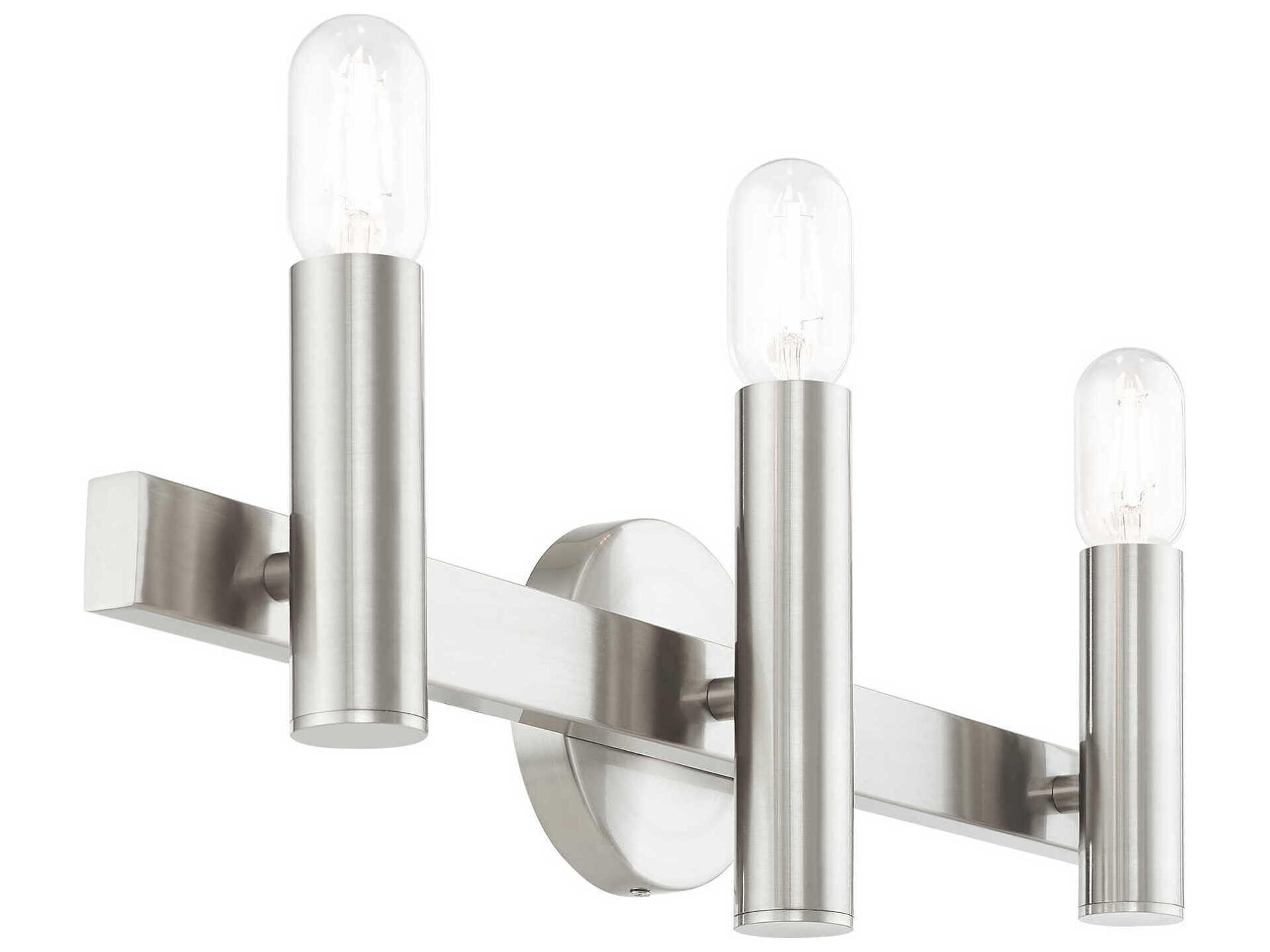 Livex Lighting Helsinki 3-Light Brushed Nickel Bronze Vanity Light