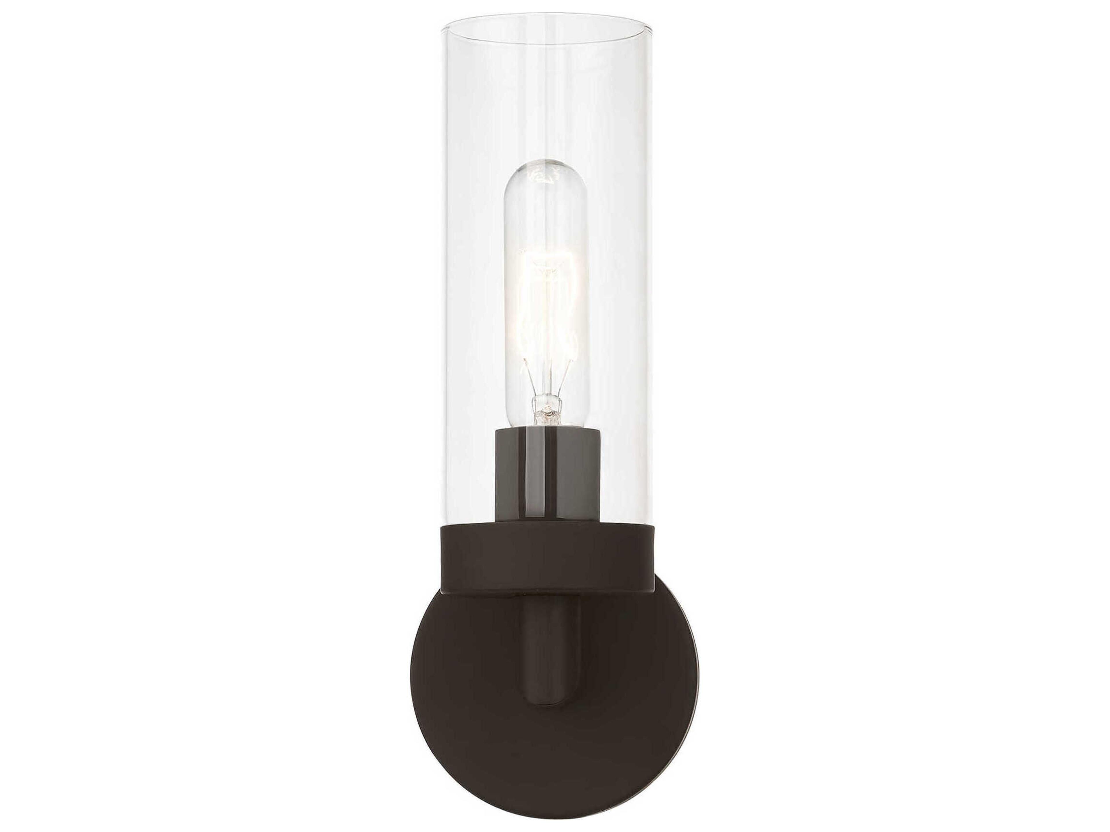 Livex Lighting Ludlow 1-Light Bronze Glass Wall Sconce