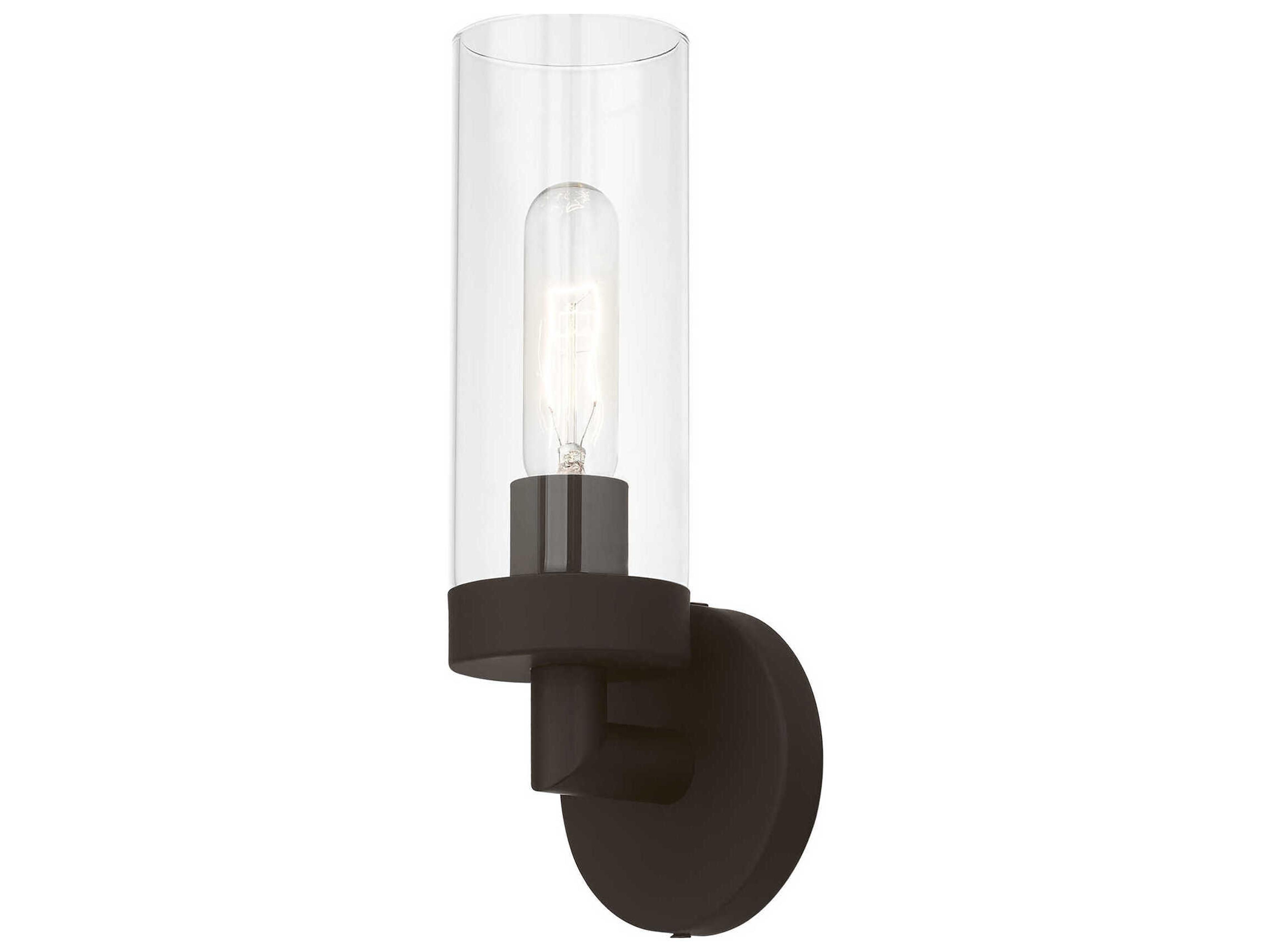 Livex Lighting Ludlow 1-Light Bronze Glass Wall Sconce