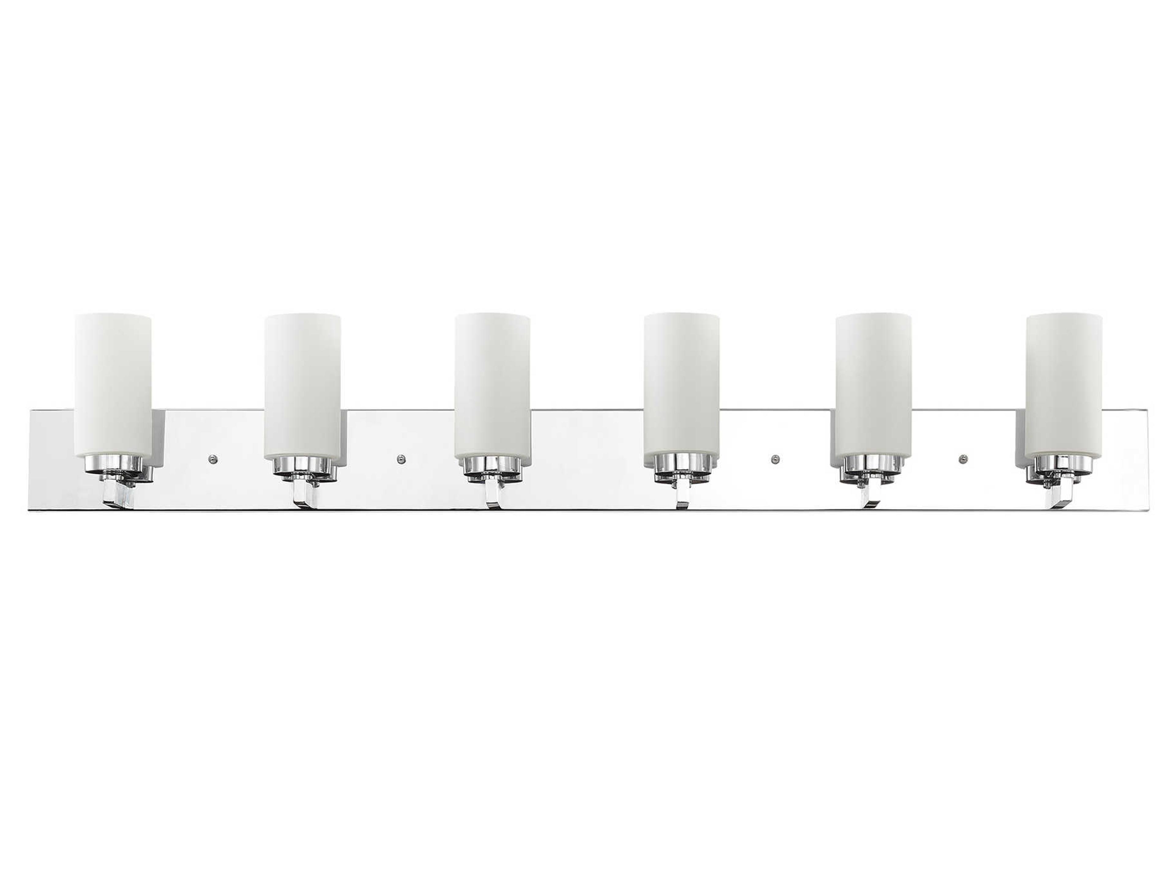 Livex Lighting West Lake 6-Light Chrome Glass Vanity Light