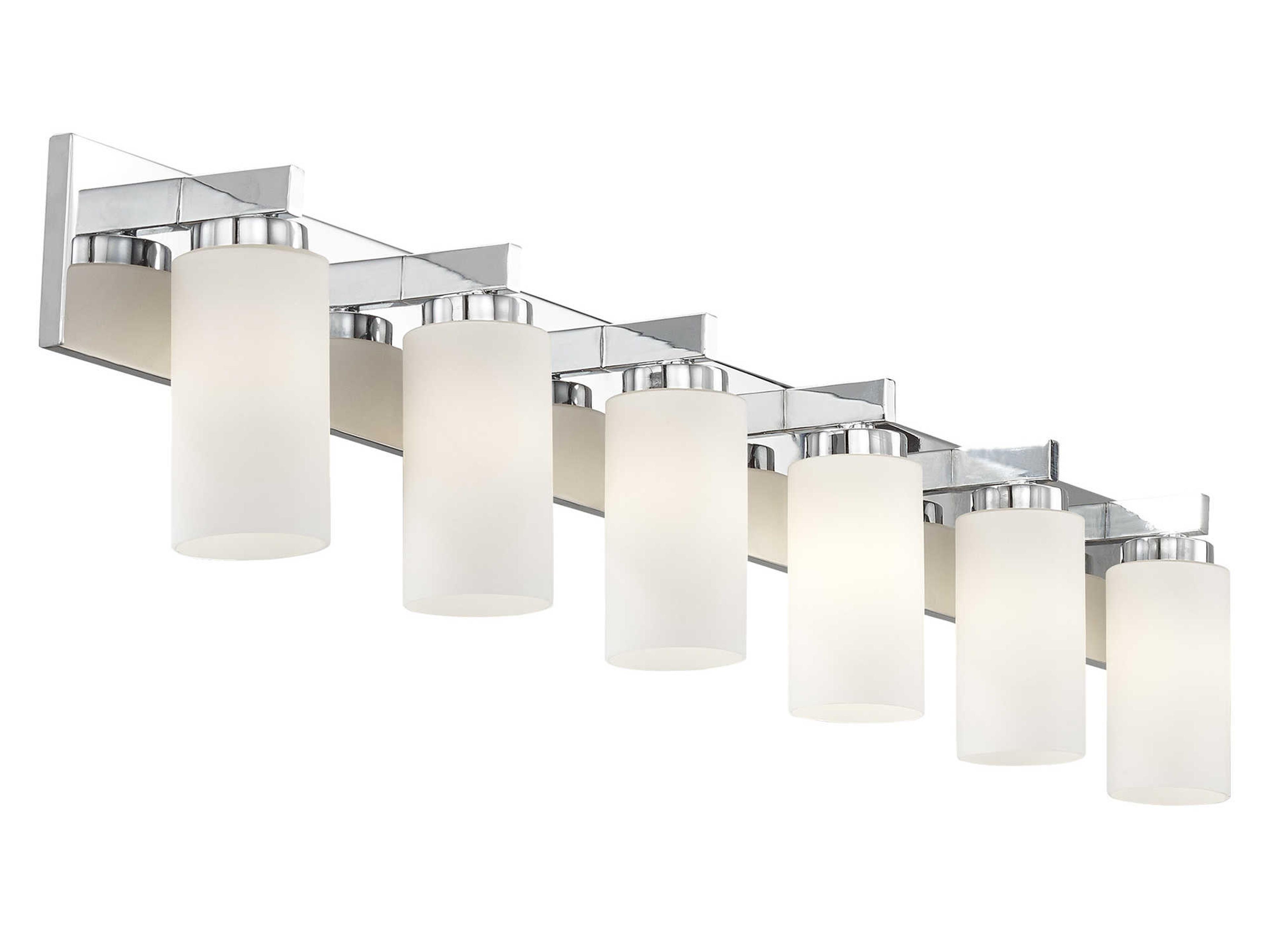 Livex Lighting West Lake 6-Light Chrome Glass Vanity Light
