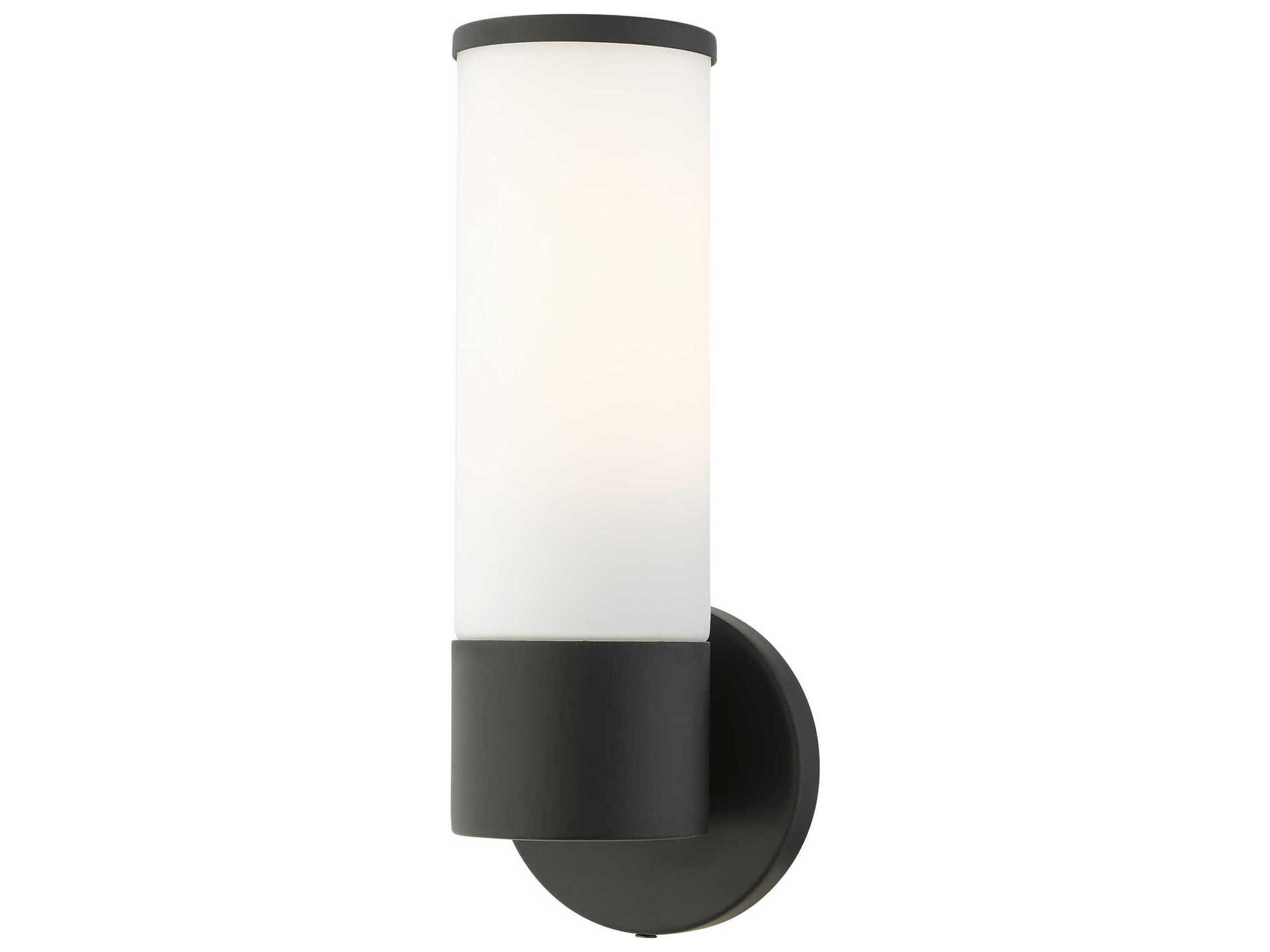Lindale 1-Light Black Glass Wall Sconce