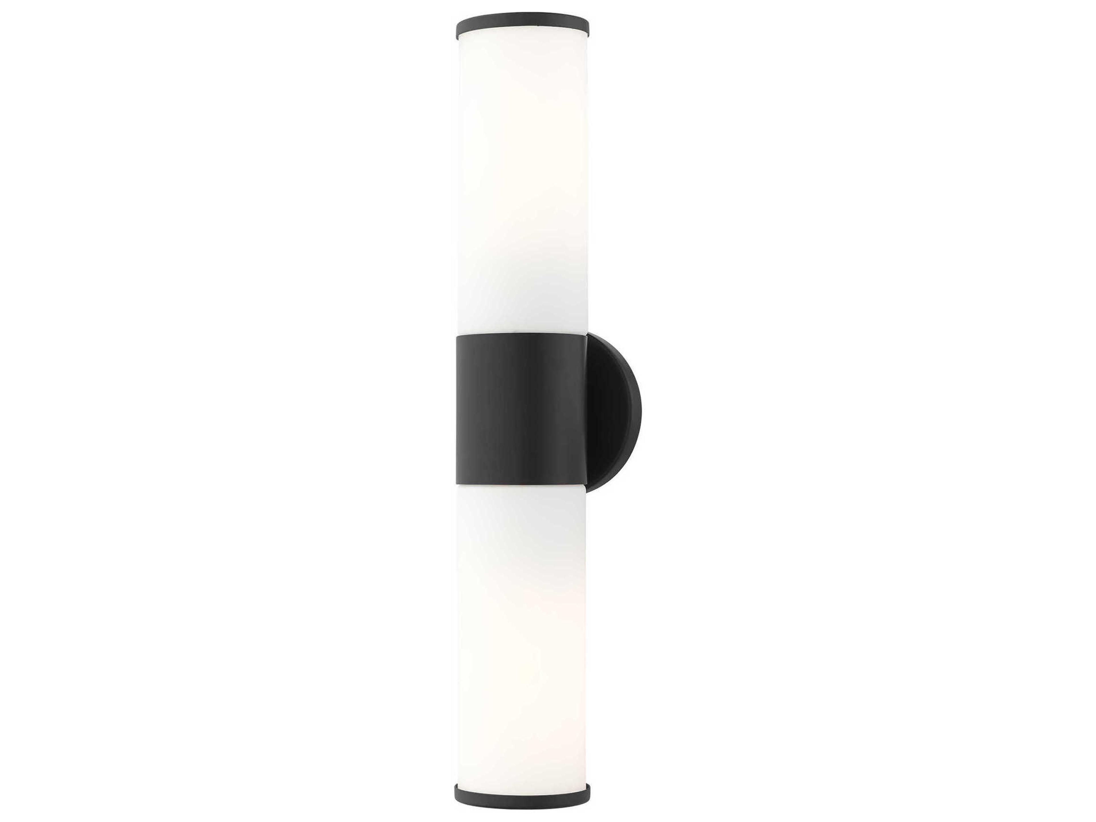 Lindale 2-Light Black Glass Vanity Light