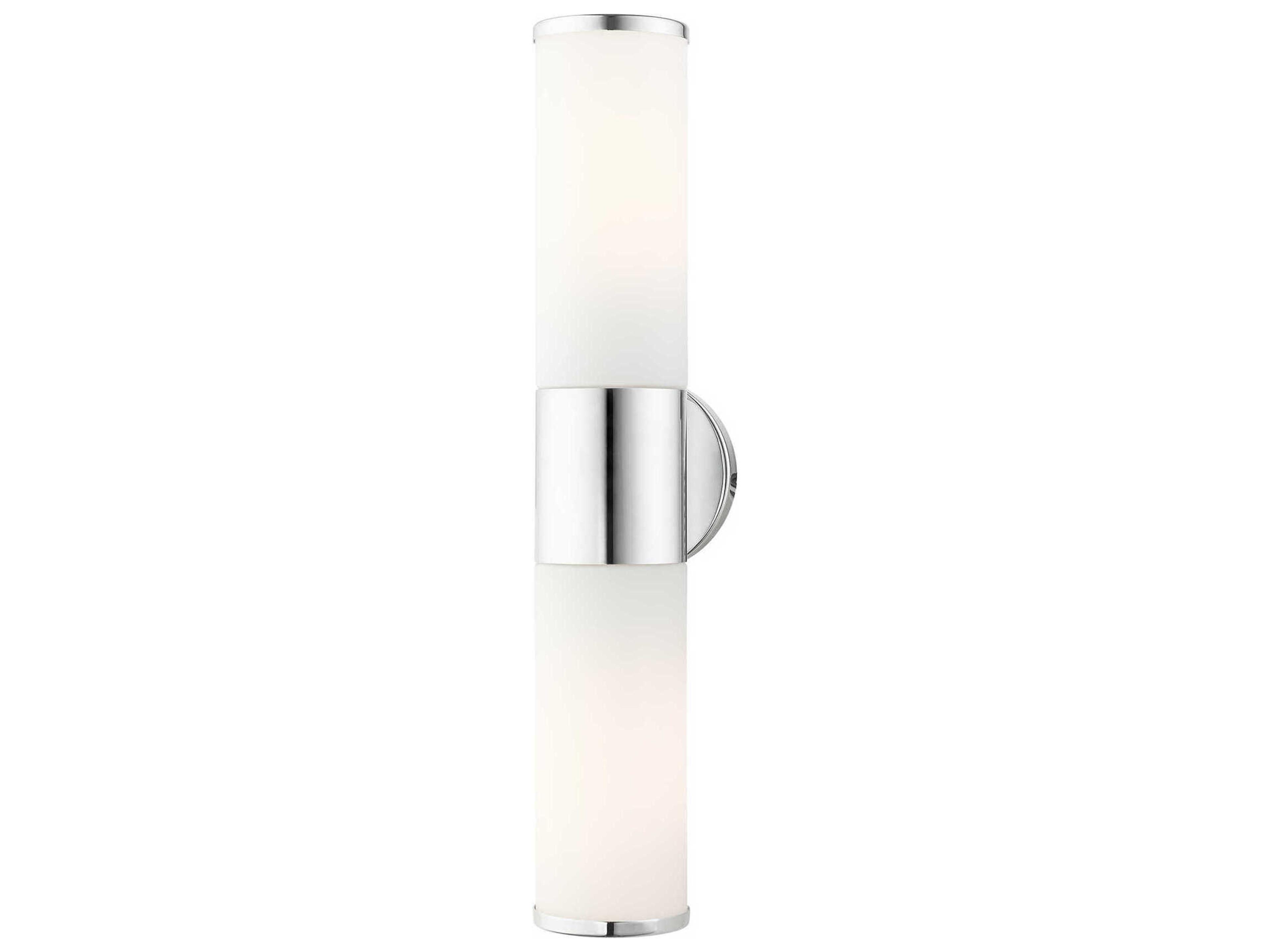 Lindale 2-Light Polished Chrome Glass Vanity Light