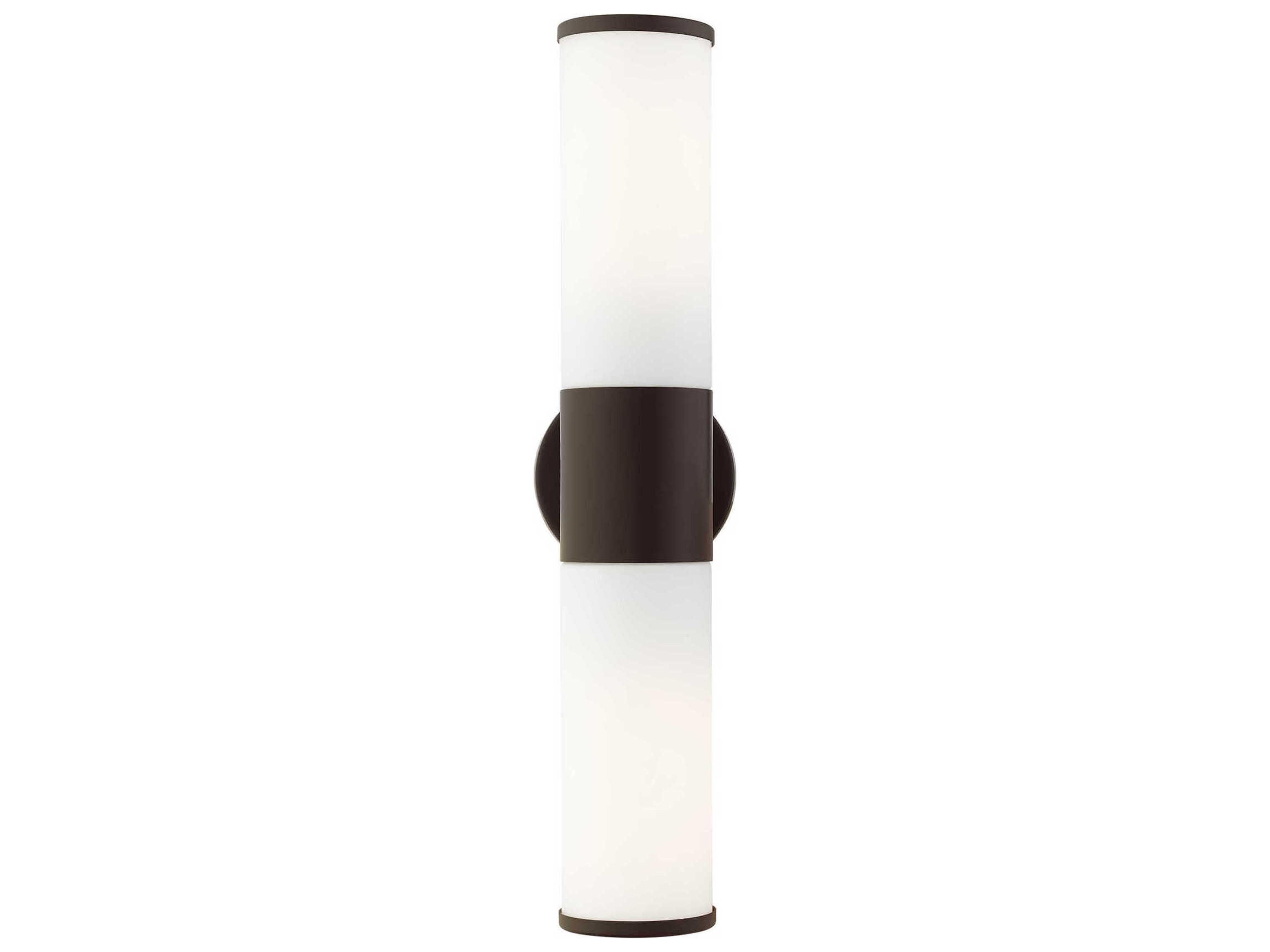 Livex Lighting Lindale 2-Light Bronze Glass Vanity Light