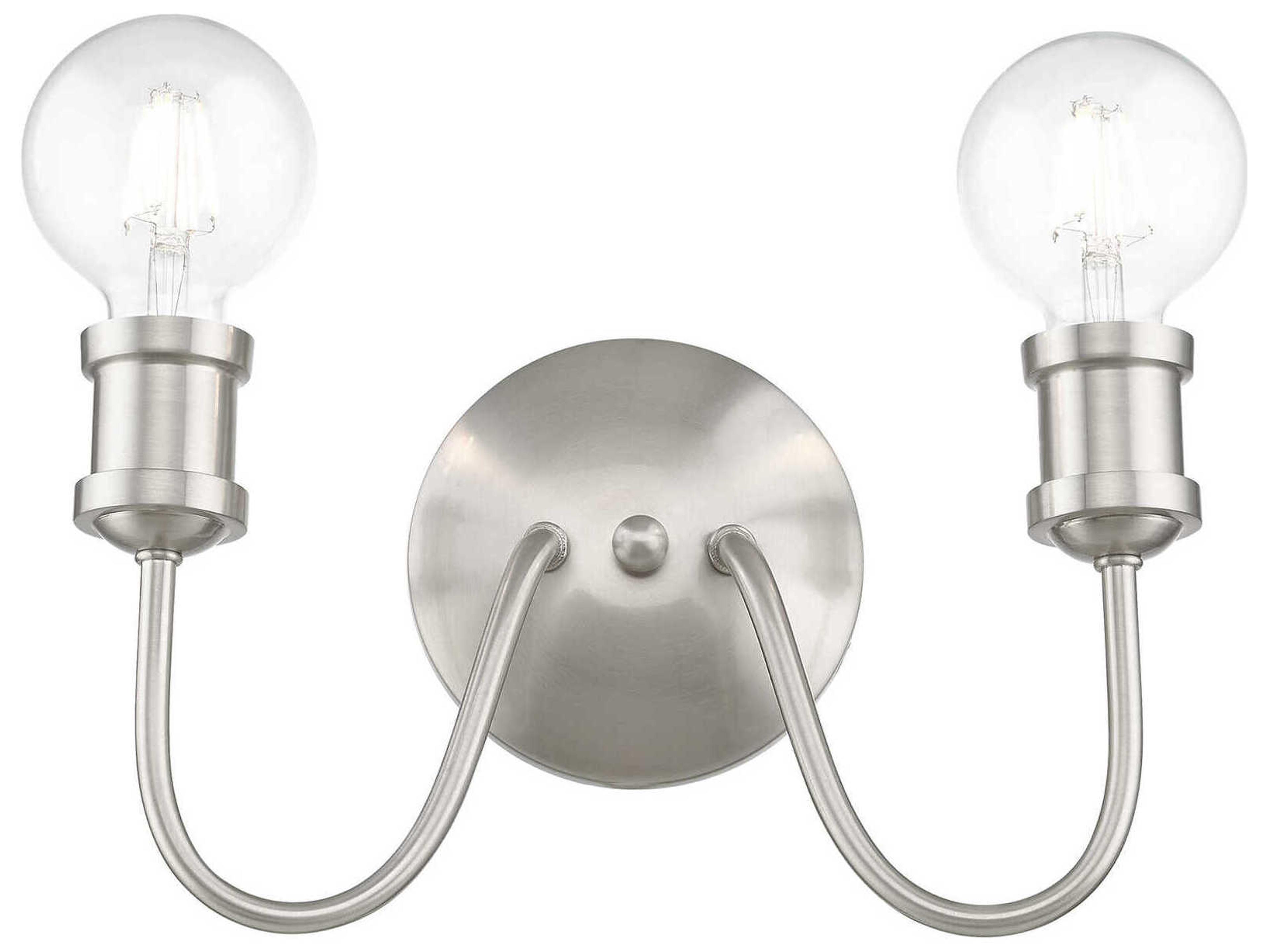 Livex Lighting Lansdale 2-Light Brushed Nickel Vanity Light