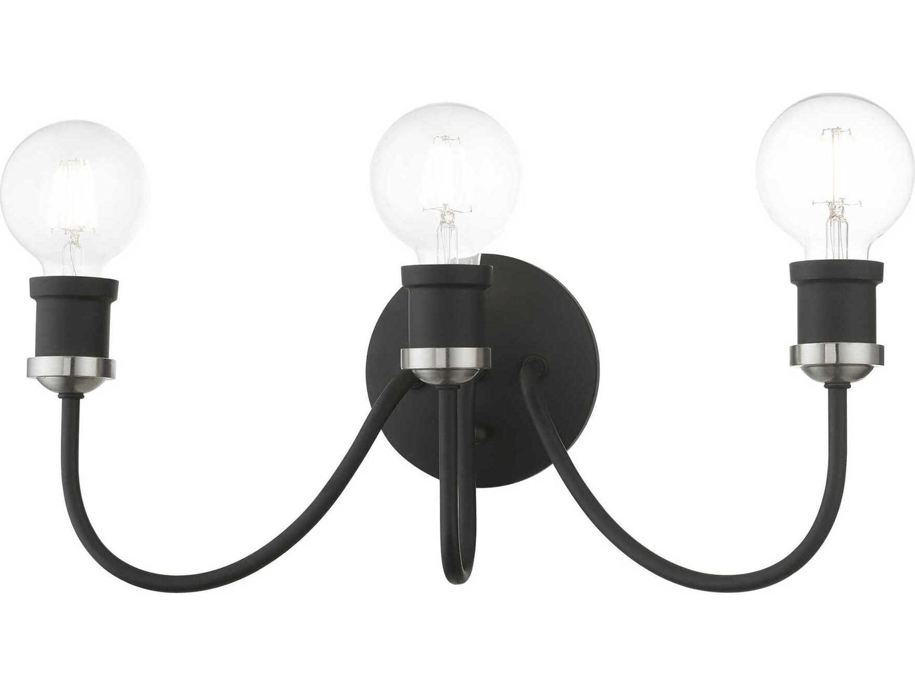Lansdale 3-Light Black Brushed Nickel Vanity Light
