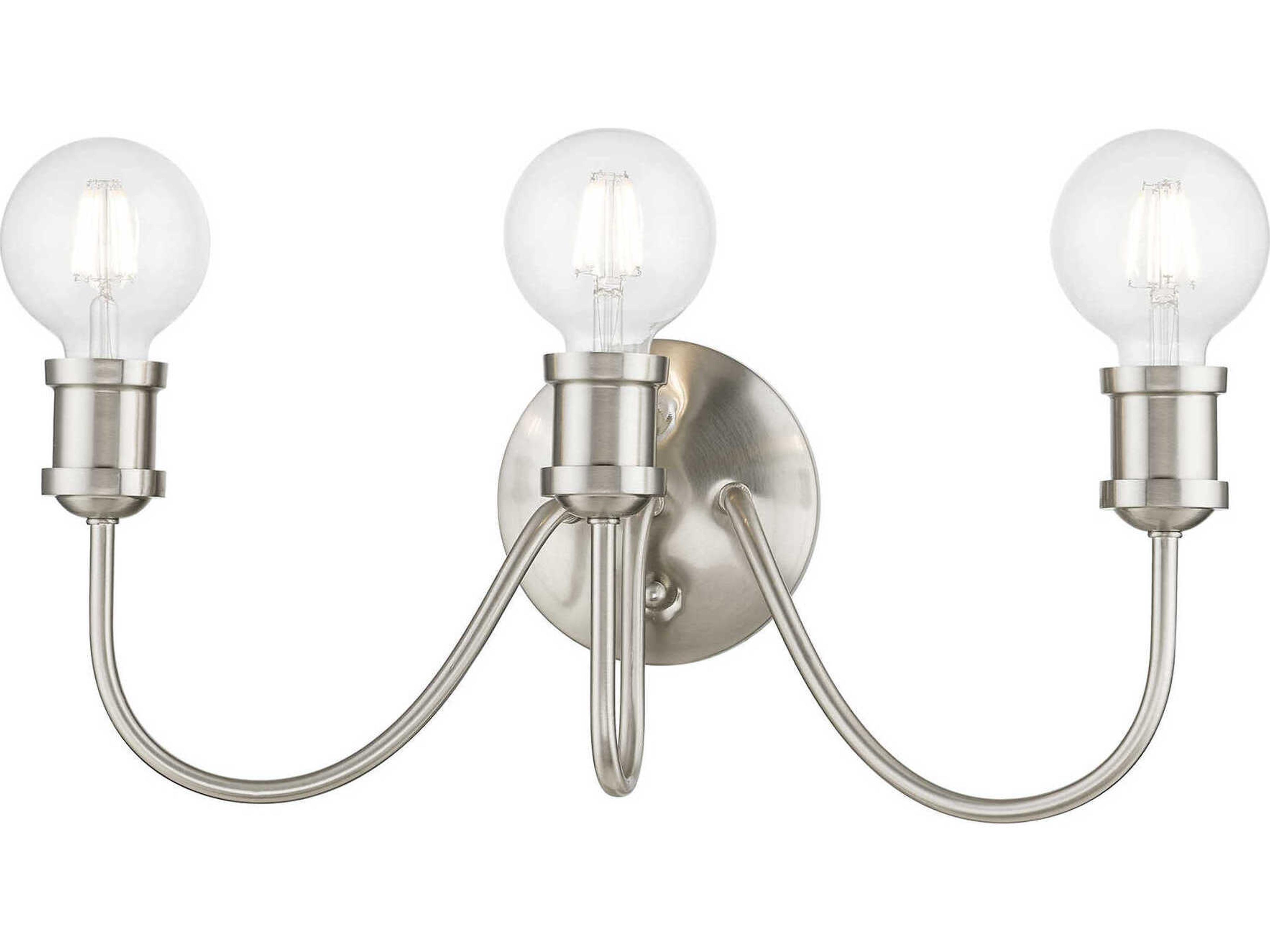 Lansdale 3-Light Brushed Nickel Vanity Light