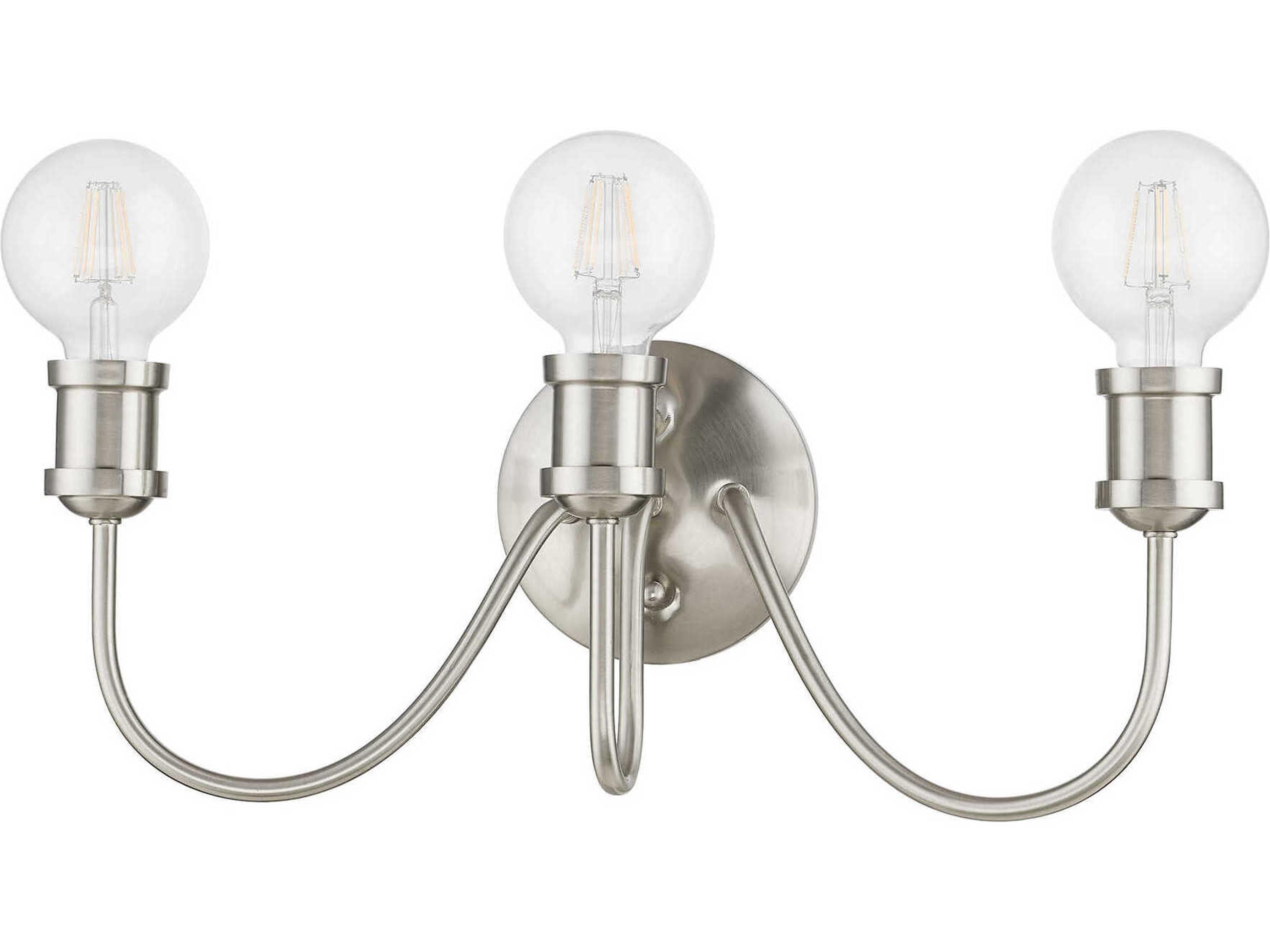 Livex Lighting Lansdale 3-Light Brushed Nickel Vanity Light