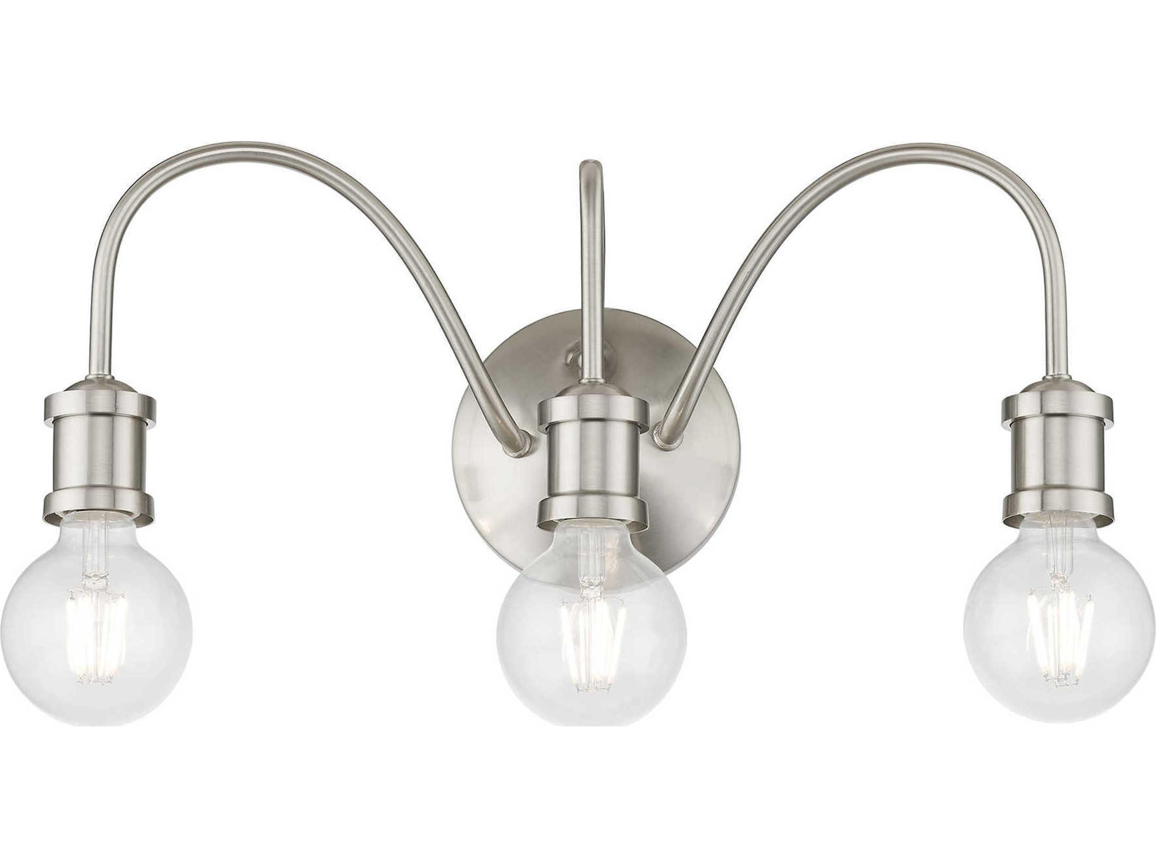 Livex Lighting Lansdale 3-Light Brushed Nickel Vanity Light