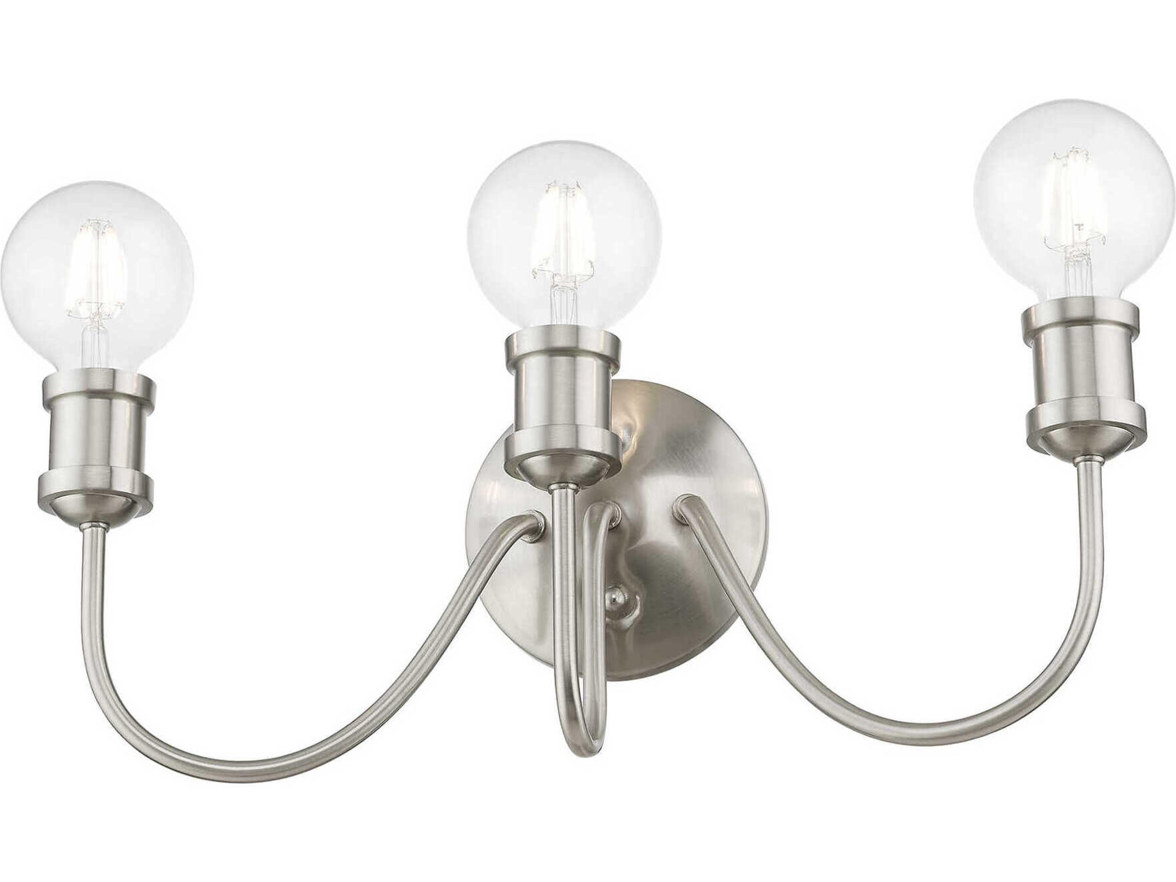 Livex Lighting Lansdale 3-Light Brushed Nickel Vanity Light