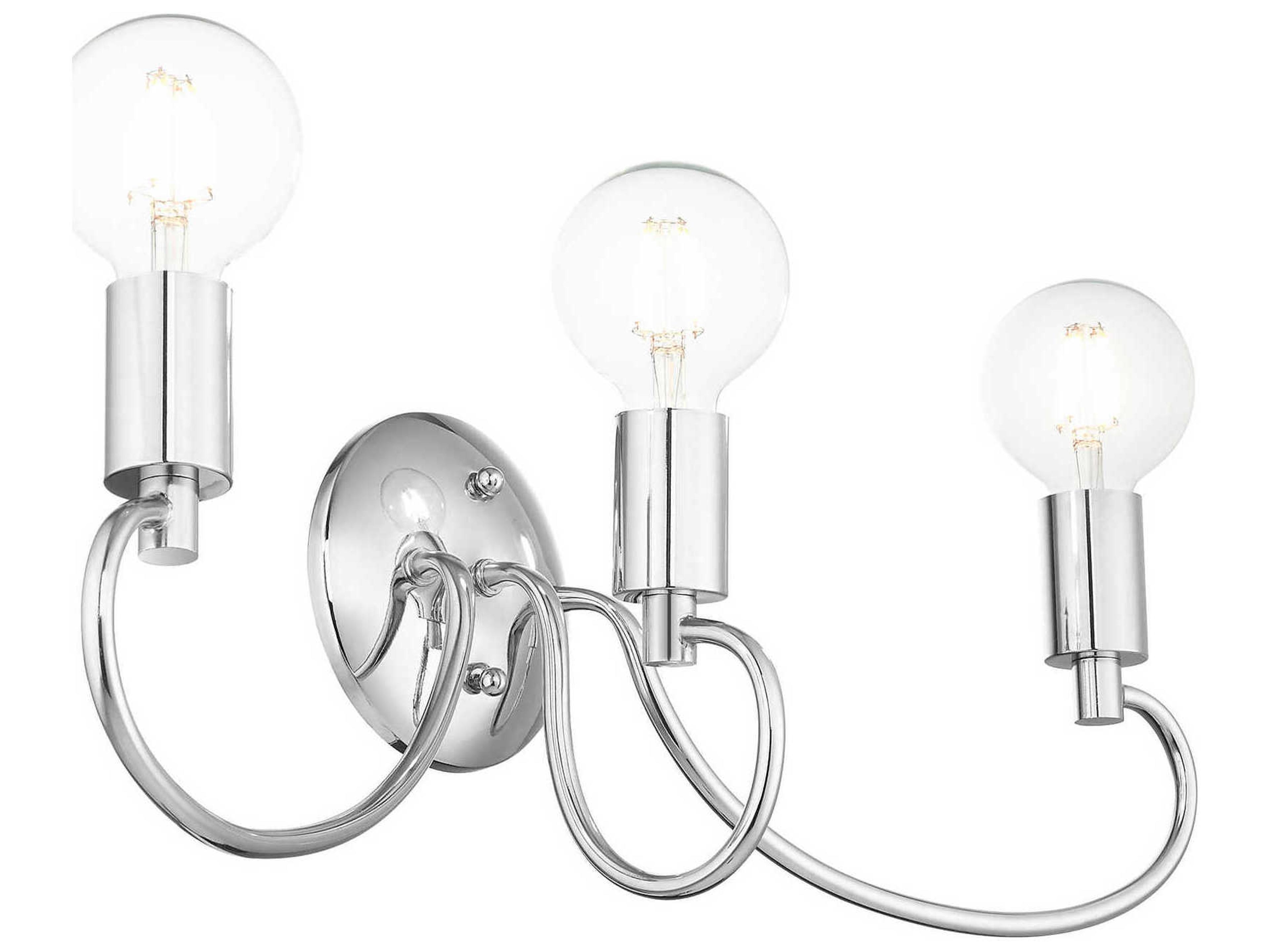 Livex Lighting Bari 3-Light Polished Chrome Vanity Light